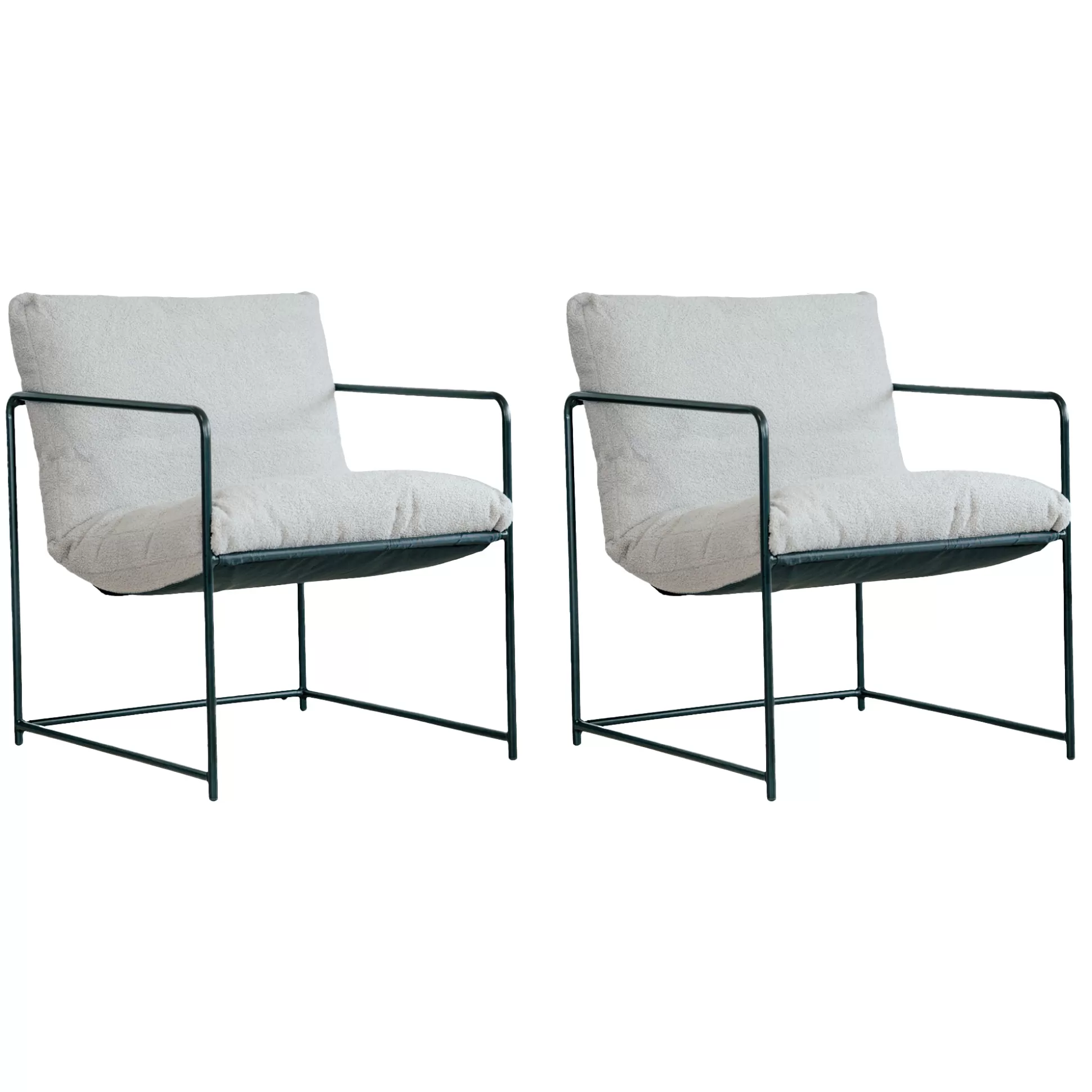 Dmora Poltrone<Set di 2 poltrone Appare, 61x67h75 cm,