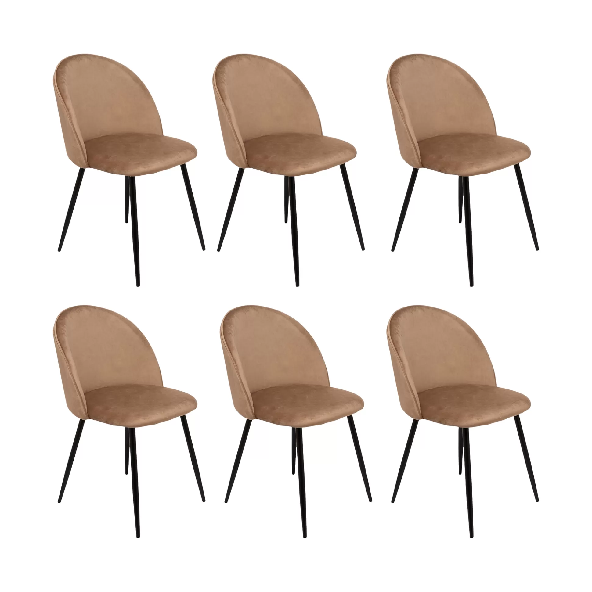 Dmora Sedie<Set di 6 sedie Achito, 51x54h82 cm,