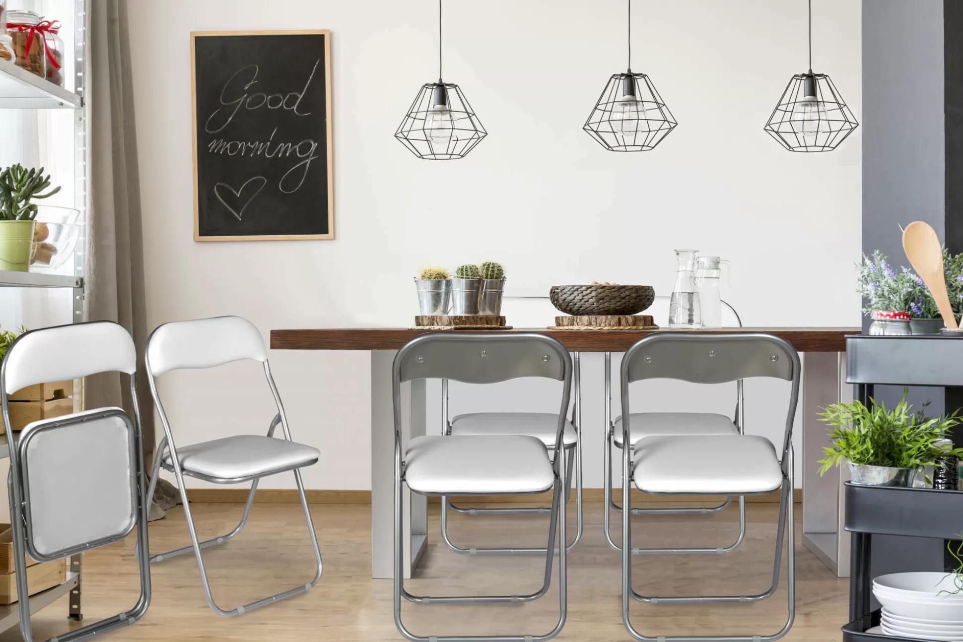 Dmora Sedie Pieghevoli<Set di 6 sedie pieghevoli Dgraf, 43x47h80 cm,