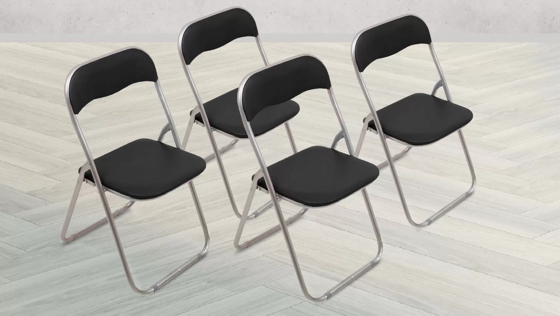 Dmora Sedie Pieghevoli<Set di 4 sedie pieghevoli Dgraf, 43x47h80 cm,