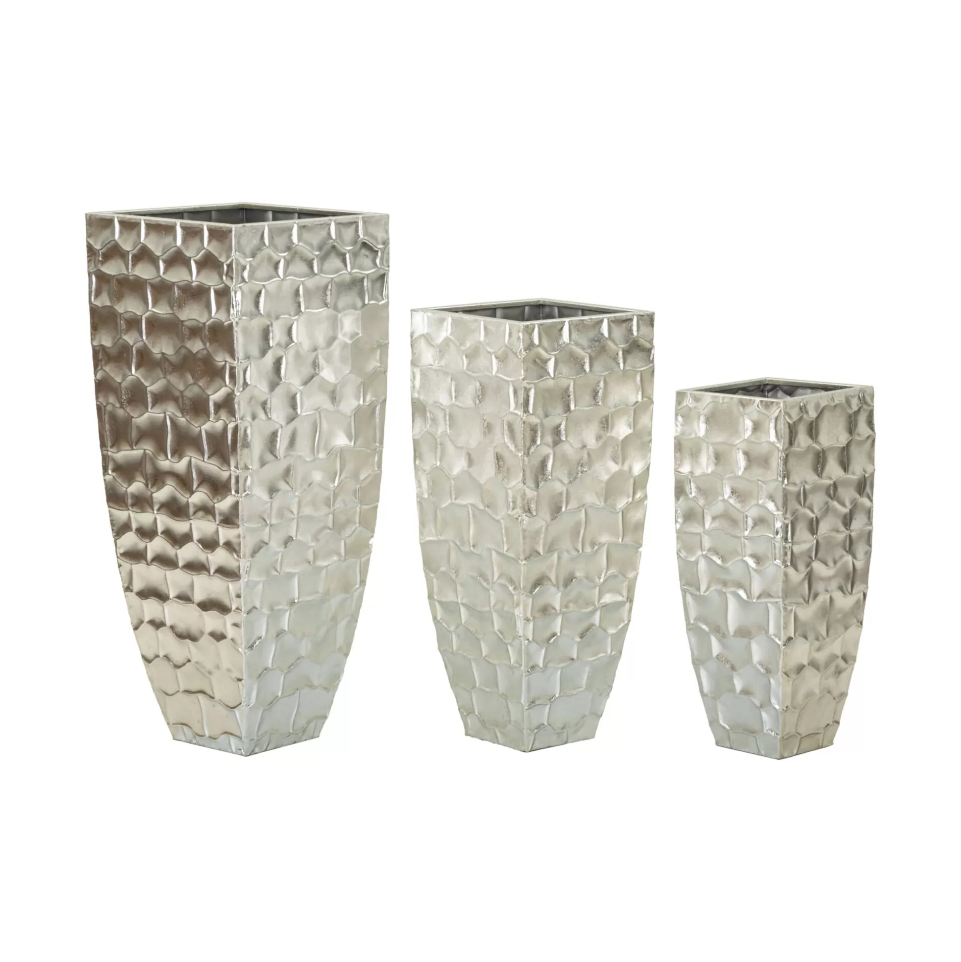 Dmora Oggettistica<Set di 3 vasi Cavatore, 38x38 h91 cm,