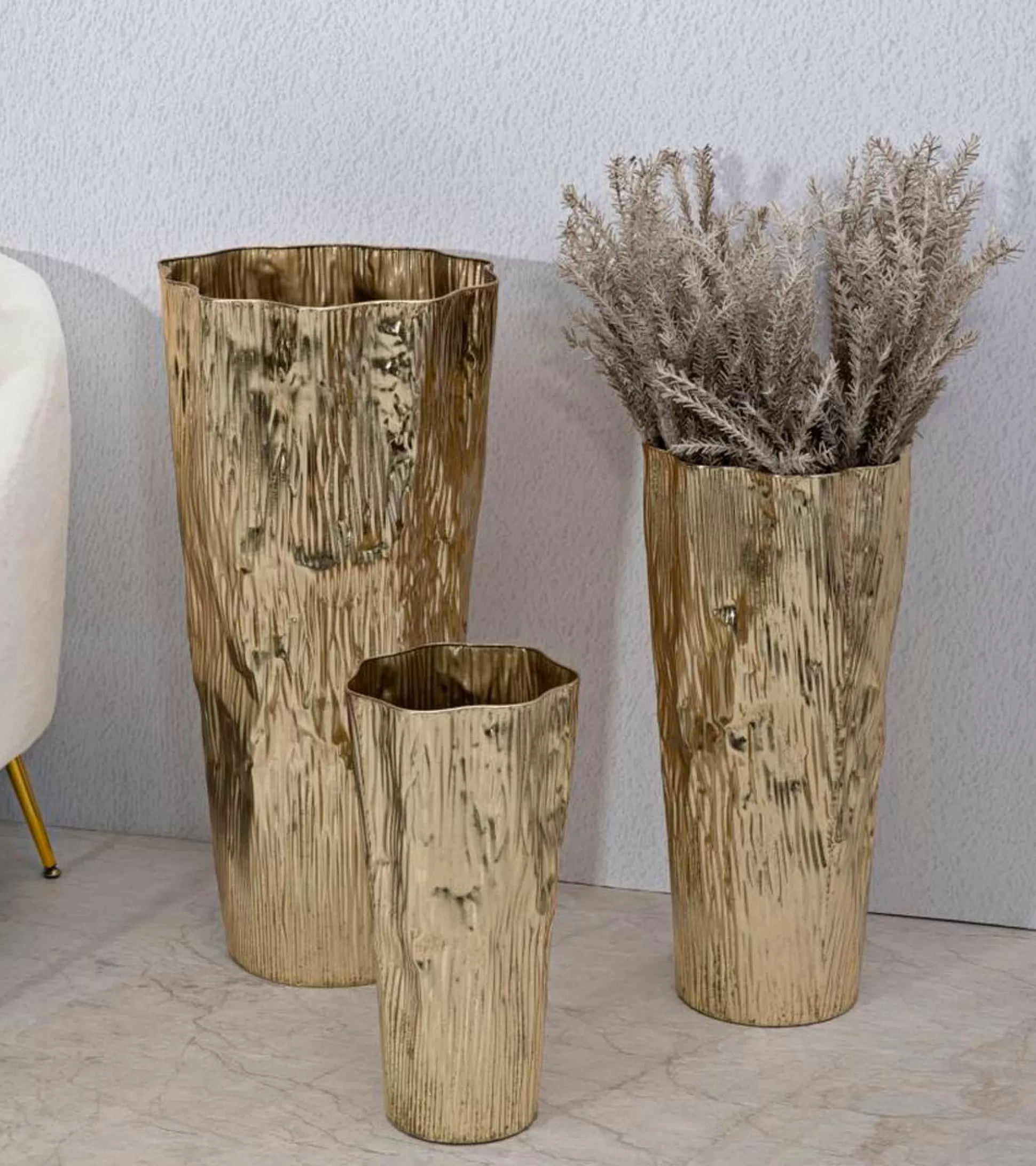 Dmora Oggettistica<Set di 3 vasi Frentano, 41x39 h83 cm,