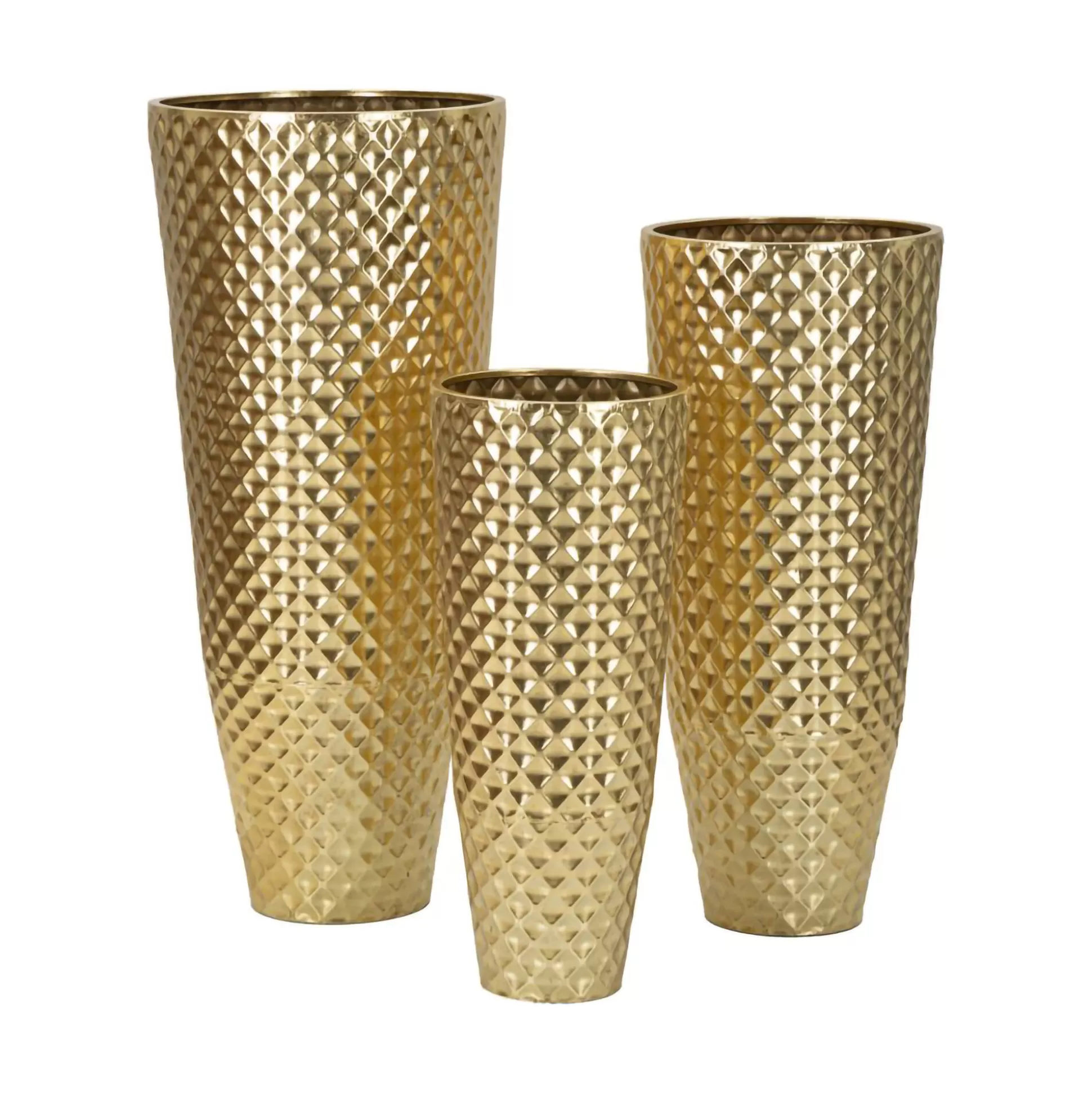 Dmora Oggettistica<Set di 3 vasi Manara, 48x48 h110 cm,