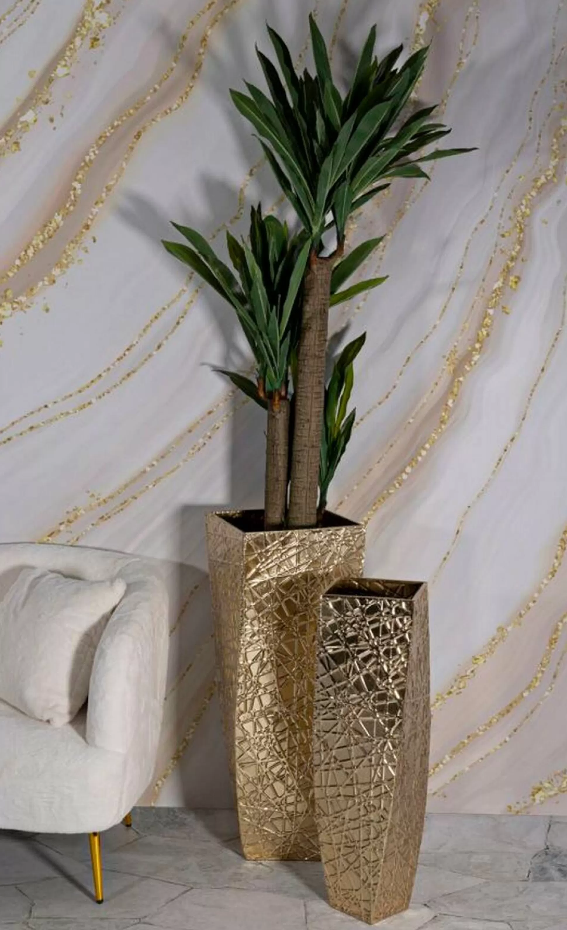 Dmora Oggettistica<Set di 2 vasi Ritaldi, 34x34 h90 cm,
