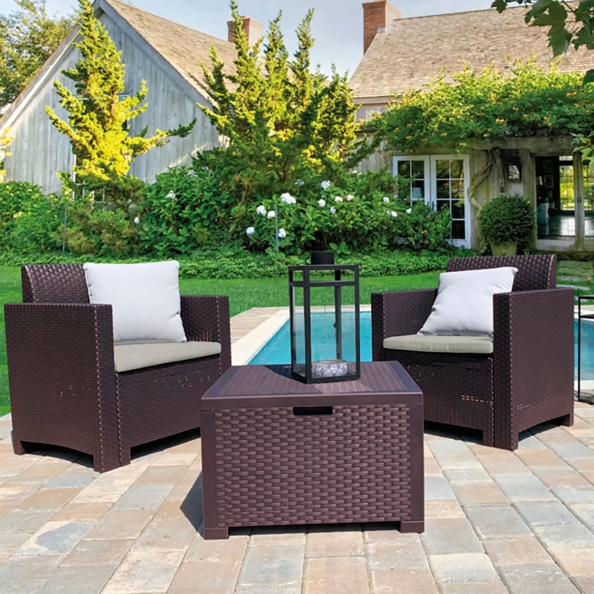 Dmora Set Da Esterno<Set salotto da esterno Apis, 100% Made in Italy,