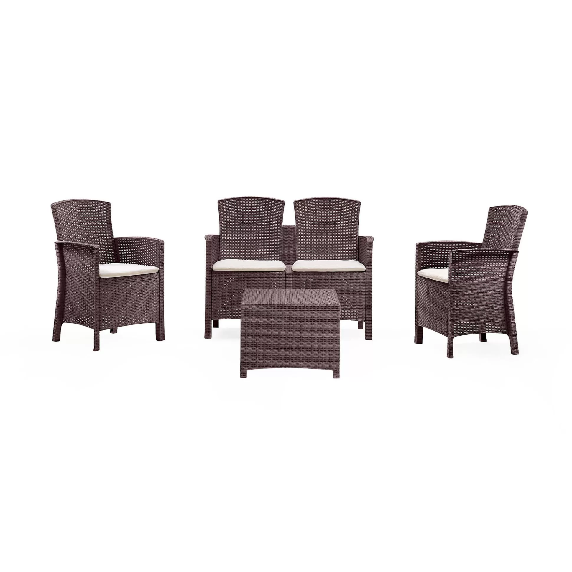 Dmora Set Da Esterno<Set salotto da esterno Asiak, 100% Made in Italy,