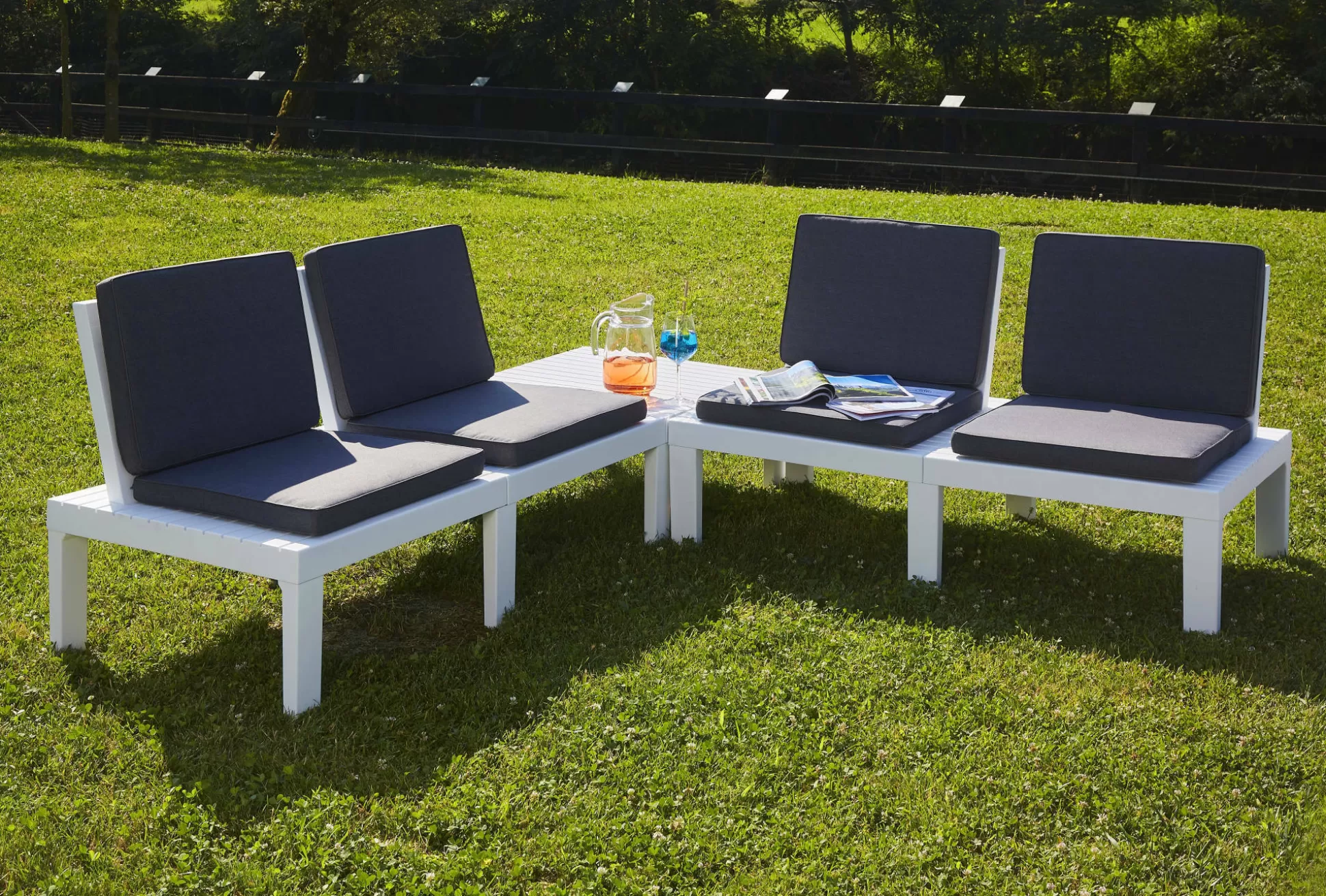 Dmora Set Da Esterno<Set salotto da esterno Ermes, 100% Made in Italy,