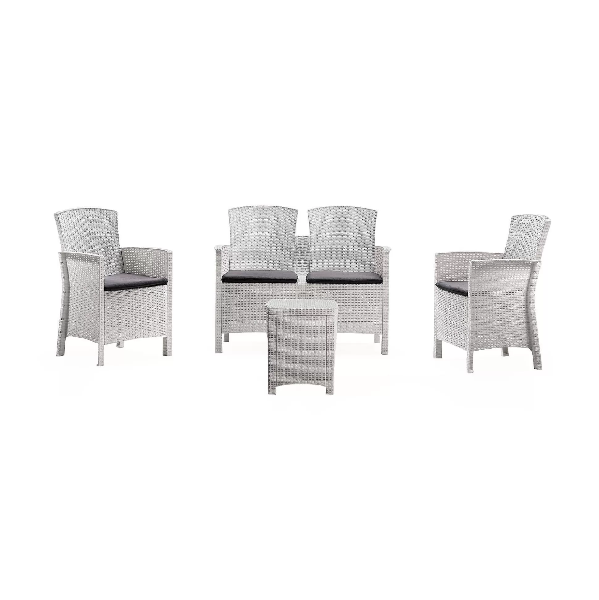 Dmora Set Da Esterno<Set salotto da esterno Eustachia, 100% Made in Italy,