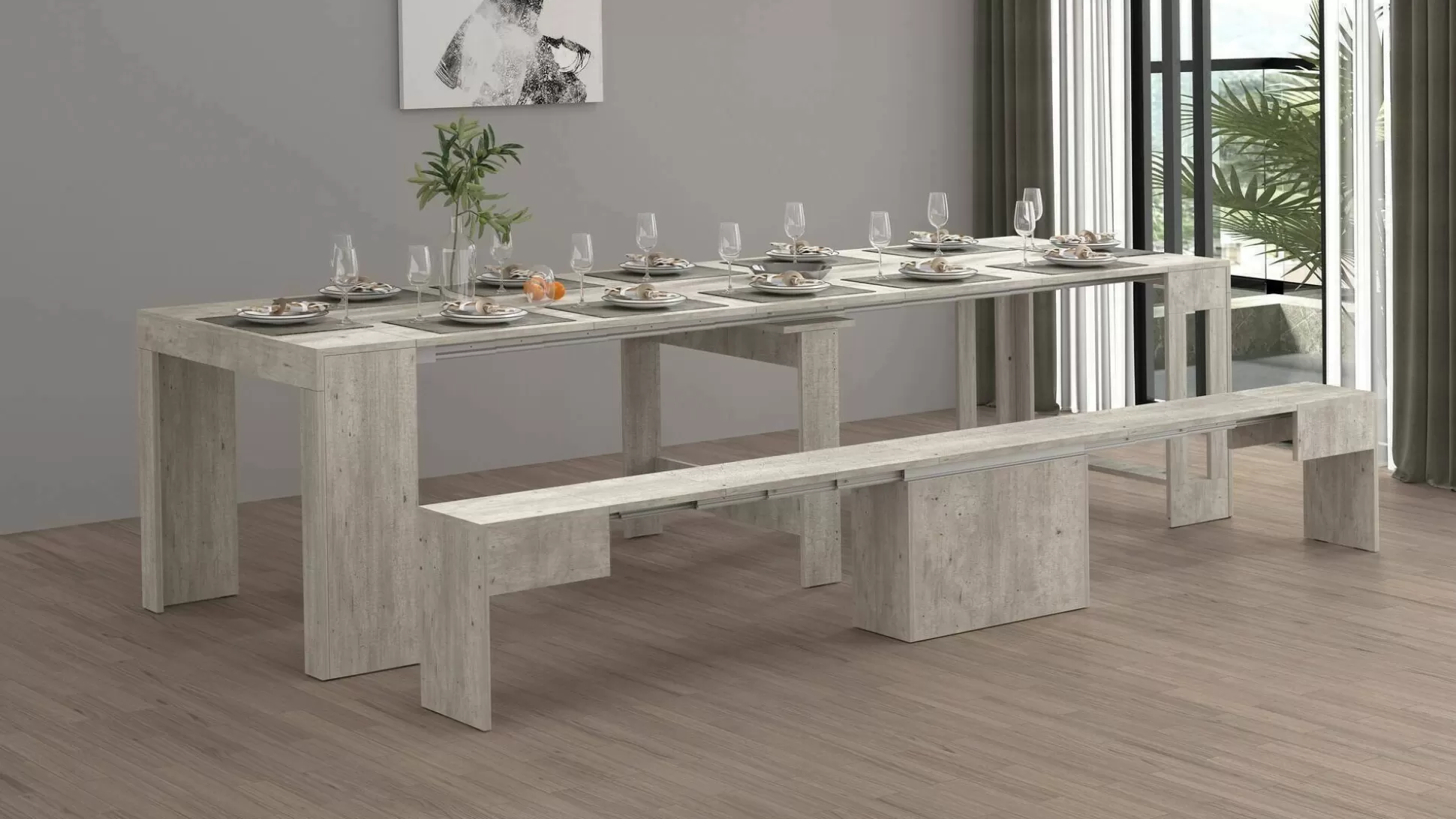Dmora Set Tavolo E Sedie<Set tavolo e sedie Badesi, 66x25h45 cm,
