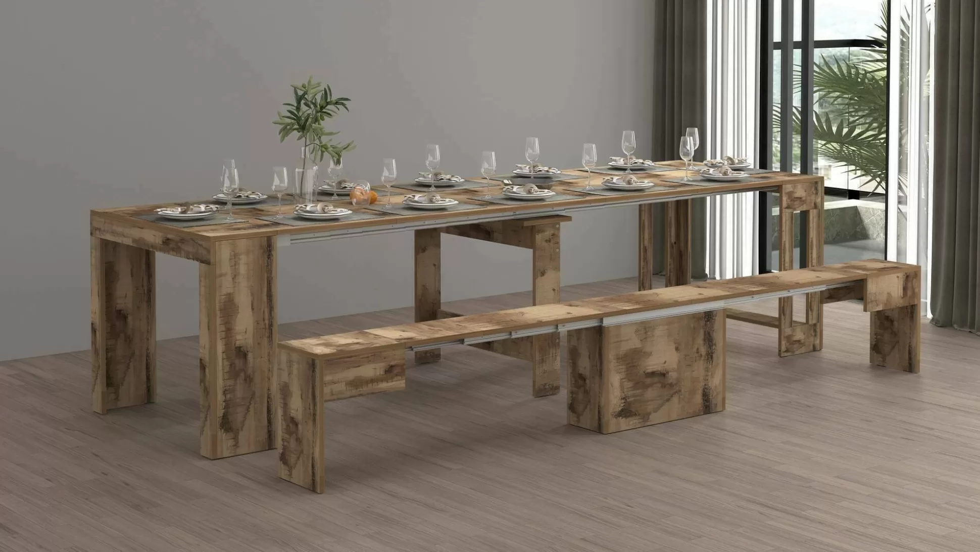 Dmora Set Tavolo E Sedie<Set tavolo e sedie Dardizzon, 66x25h45 cm,