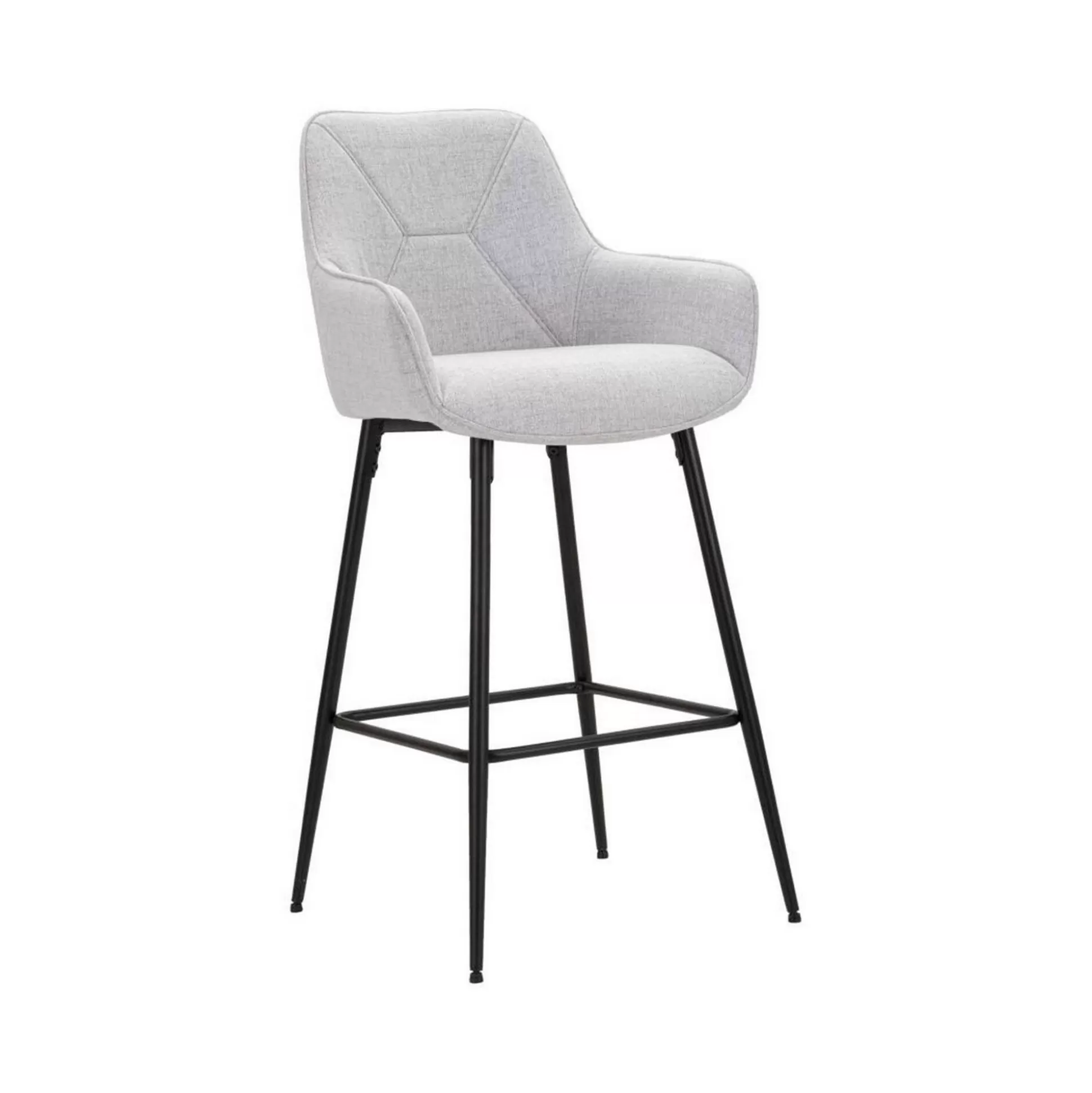 Dmora Sgabelli<Sgabello Moore, 55x55 h109 cm, Nero e Grigio