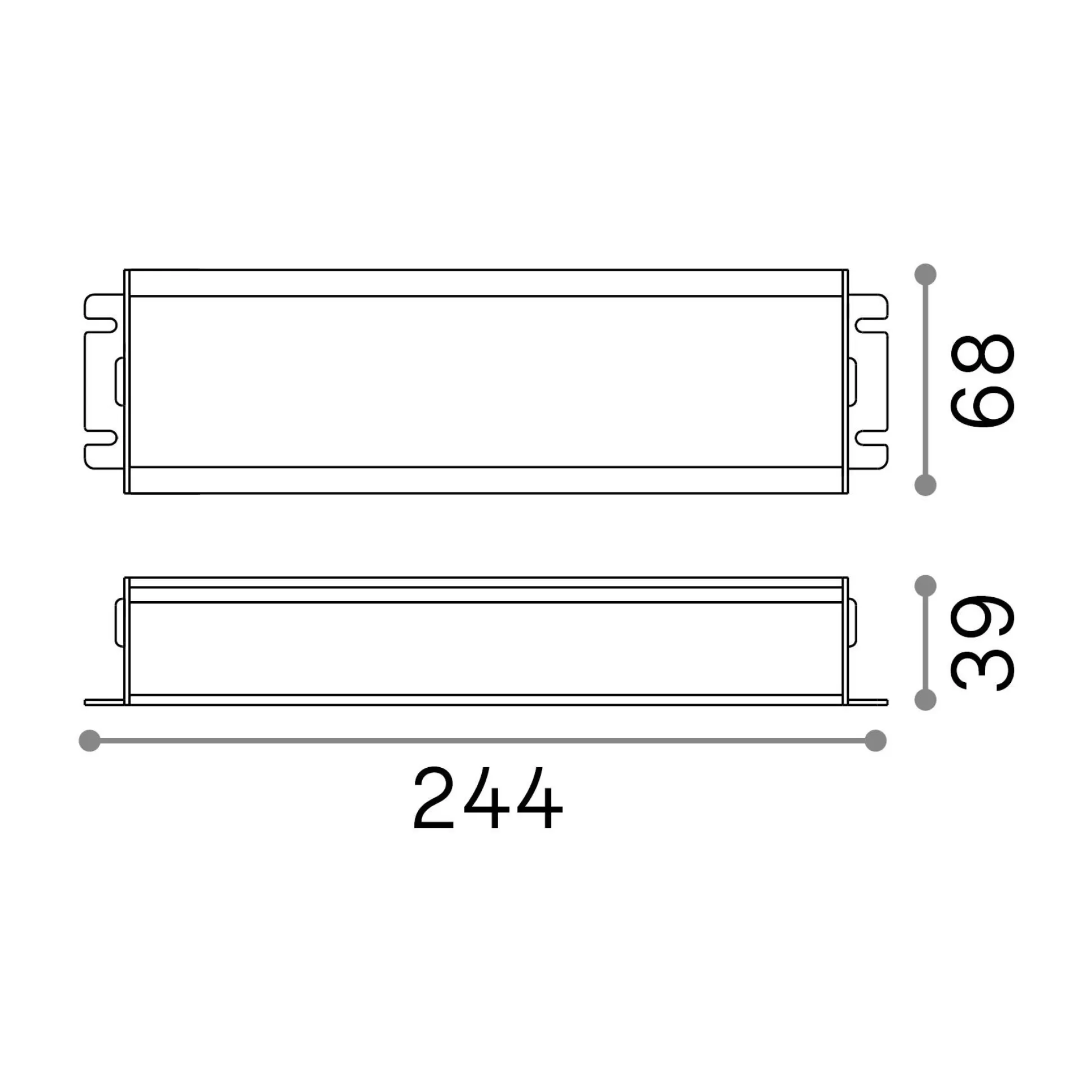 Dmora Sistemi Luce Binari<Sistema luce binario ARCA EGO DRIVER ON-OFF 240W 48Vdc, 24 x 7 x h4 cm,
