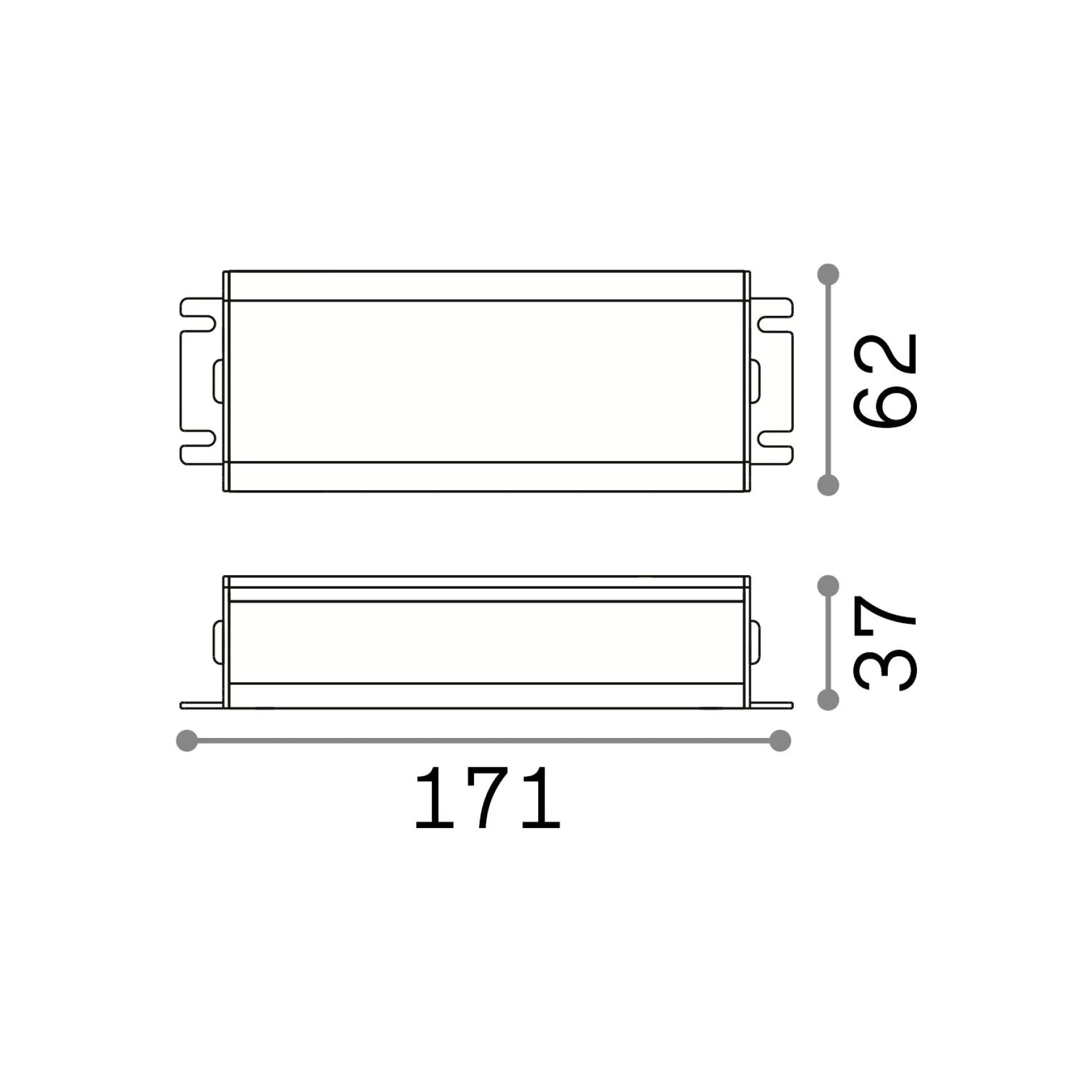 Dmora Sistemi Luce Binari<Sistema luce binario ARCA EGO DRIVER ON-OFF 075W 48Vdc, 17 x 6 x h4 cm,