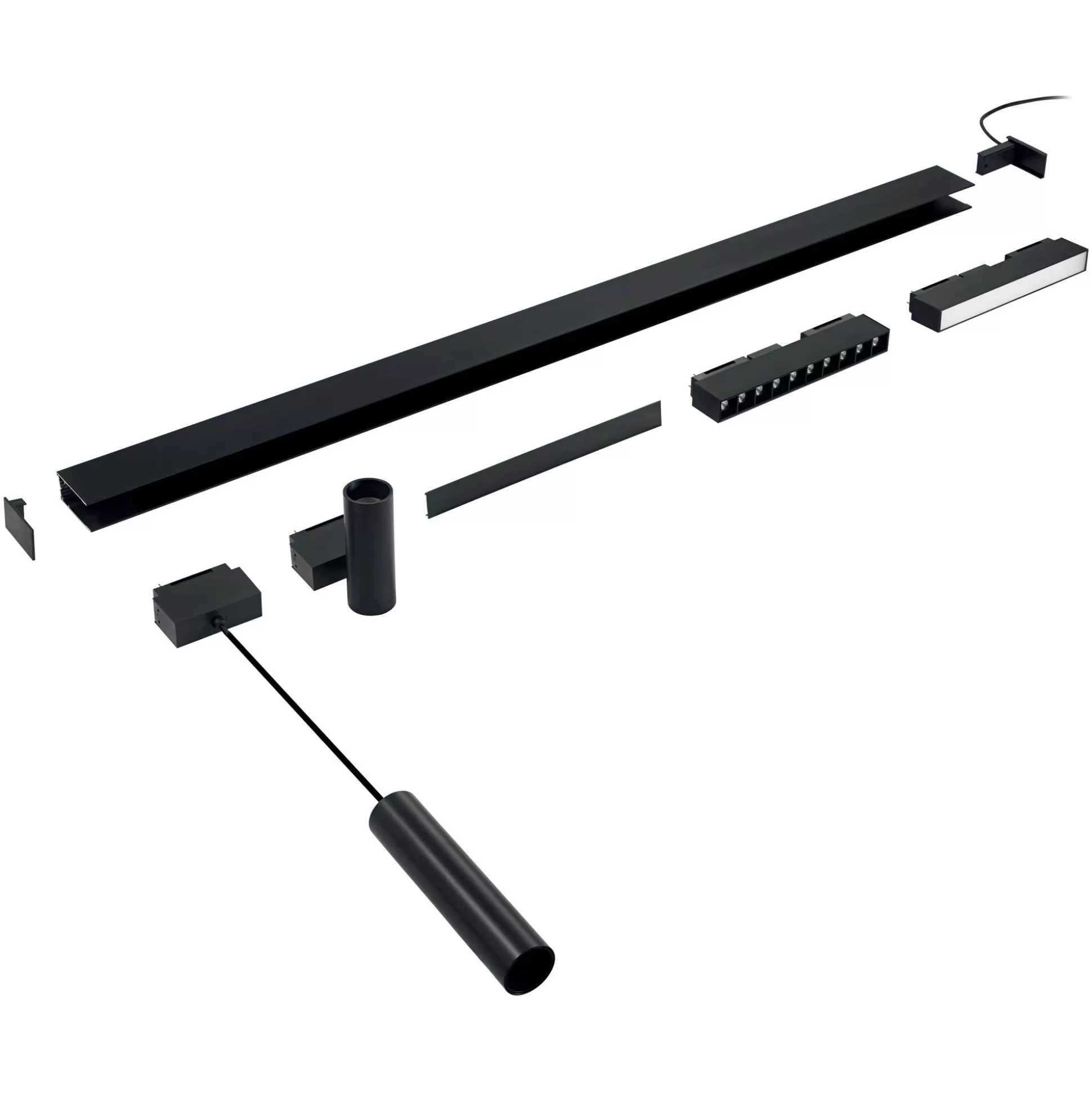 Dmora Sistemi Luce Binari<Sistema luce binario ARCA PROFILE 3000 mm SURFACE BK, 300 x 4 x h9 cm,