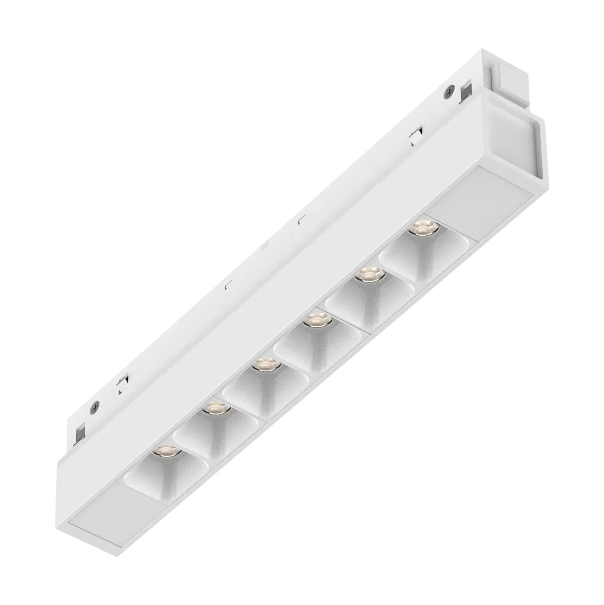 Dmora Sistemi Luce Binari<Sistema luce binario EGO ACCENT 07W 3000K 1-10V WH, 19 x 2 x h4 cm,