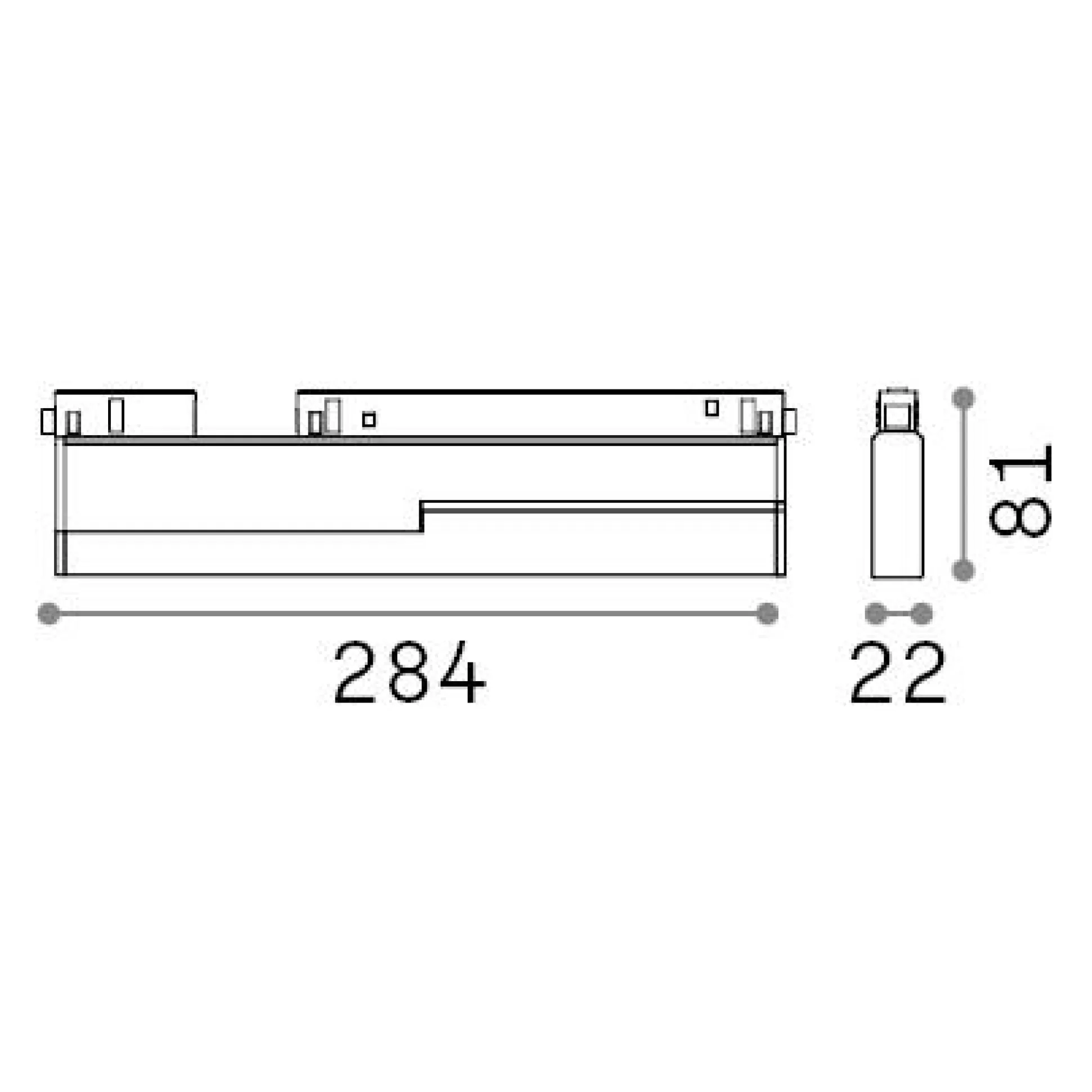 Dmora Sistemi Luce Binari<Sistema luce binario EGO FLEXIBLE WIDE 07W 3000K ON-OFF WH, 28 x 2 x h9 cm,