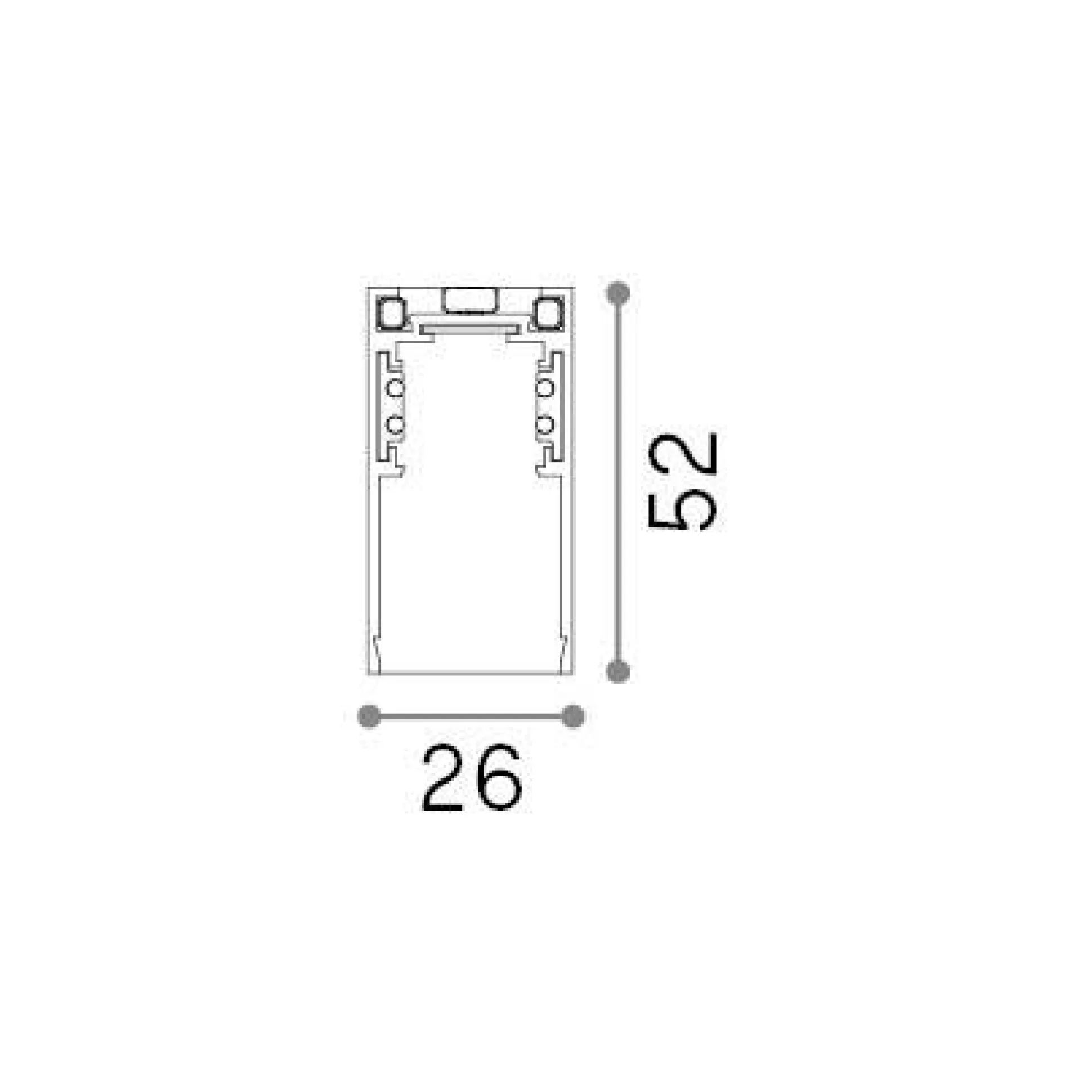 Dmora Sistemi Luce Binari<Sistema luce binario EGO PROFILE HIGH 1000 mm WH, 100 x 3 x h5 cm,
