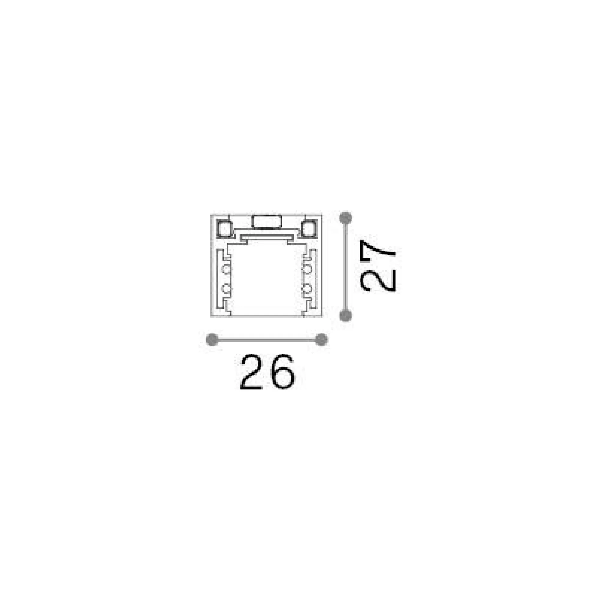 Dmora Sistemi Luce Binari<Sistema luce binario EGO PROFILE LOW 2000 mm WH, 200 x 3 x h3 cm,