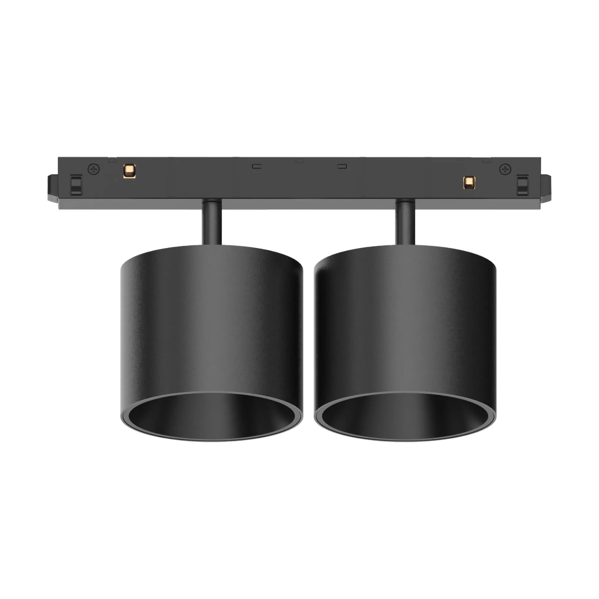 Dmora Sistemi Luce Binari<Sistema luce binario EGO TRACK DOUBLE BIG 20W 3000K ON-OFF BK, 19 x 7 x h11 cm,