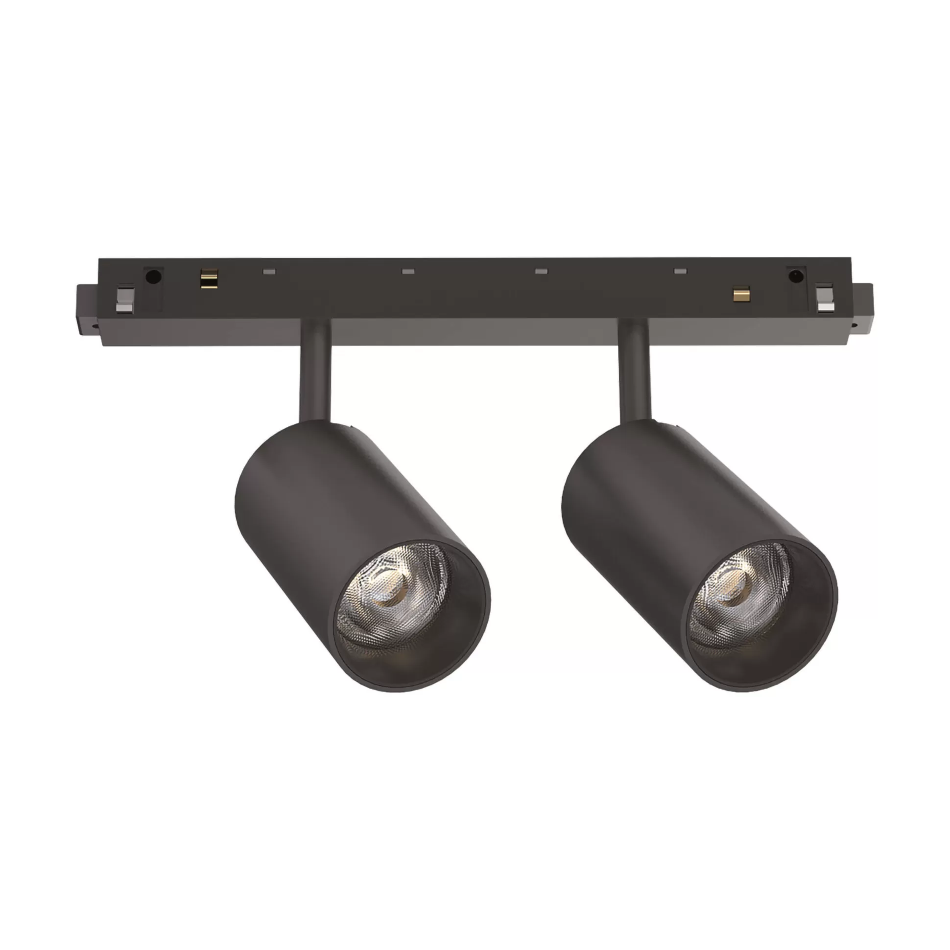 Dmora Sistemi Luce Binari<Sistema luce binario EGO TRACK DOUBLE 16W 3000K 1-10V BK, 19 x 4 x h13 cm,