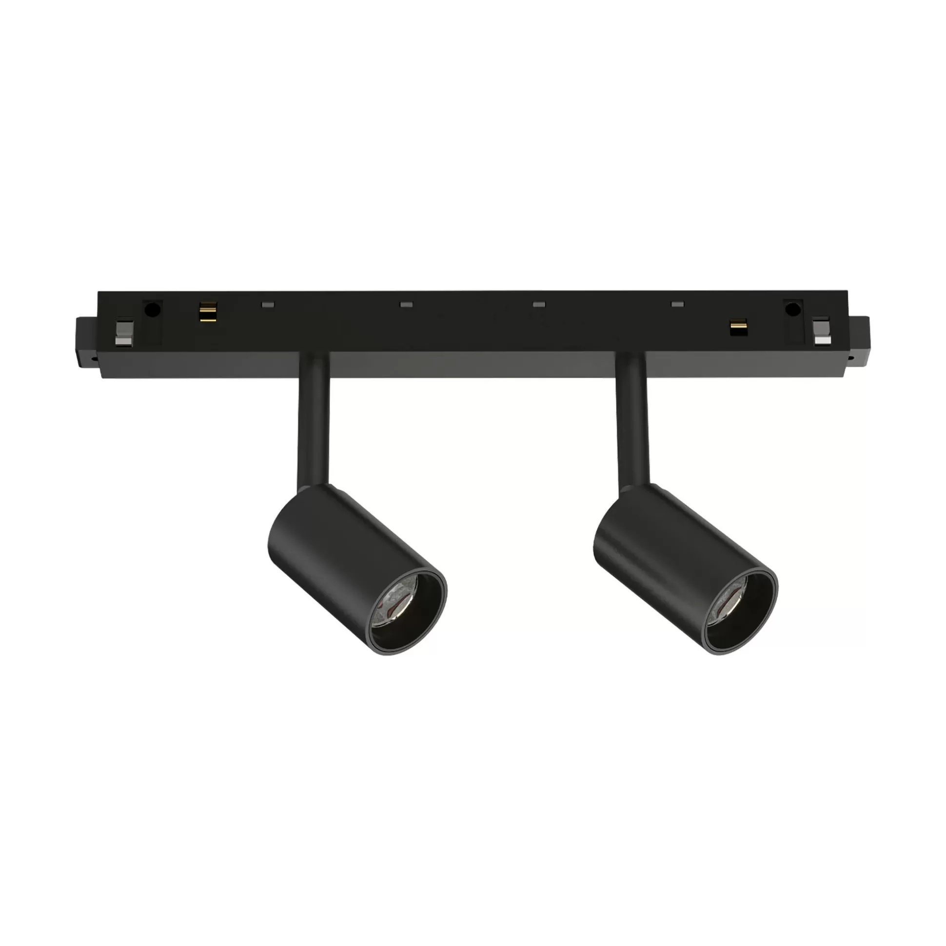 Dmora Sistemi Luce Binari<Sistema luce binario EGO TRACK DOUBLE 05W 3000K 1-10V BK, 19 x 3 x h10 cm,