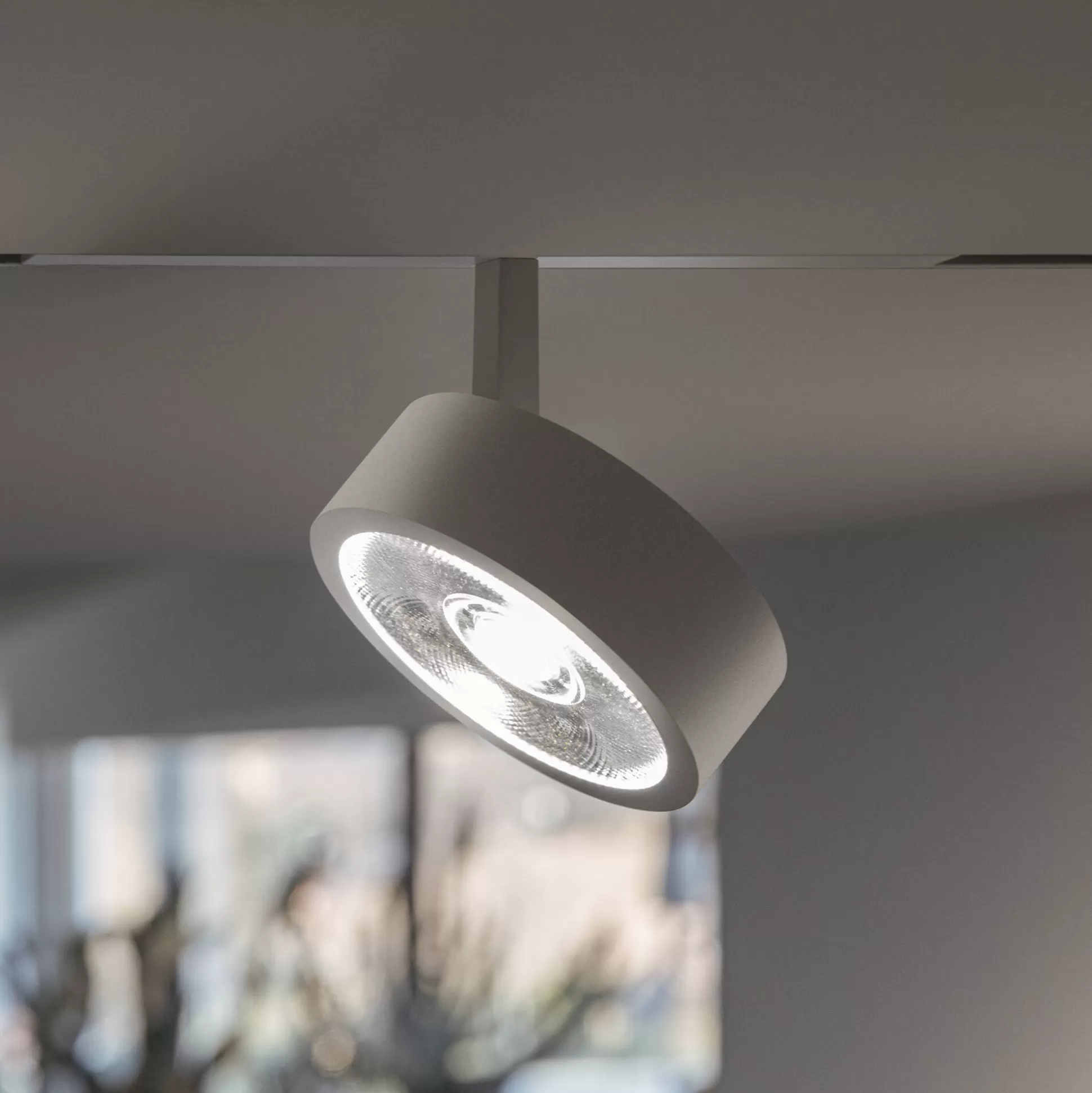 Dmora Sistemi Luce Binari<Sistema luce binario EGO TRACK FLAT SINGLE 09W 3000K ON-OFF WH, 19 x 5 x h14 cm,