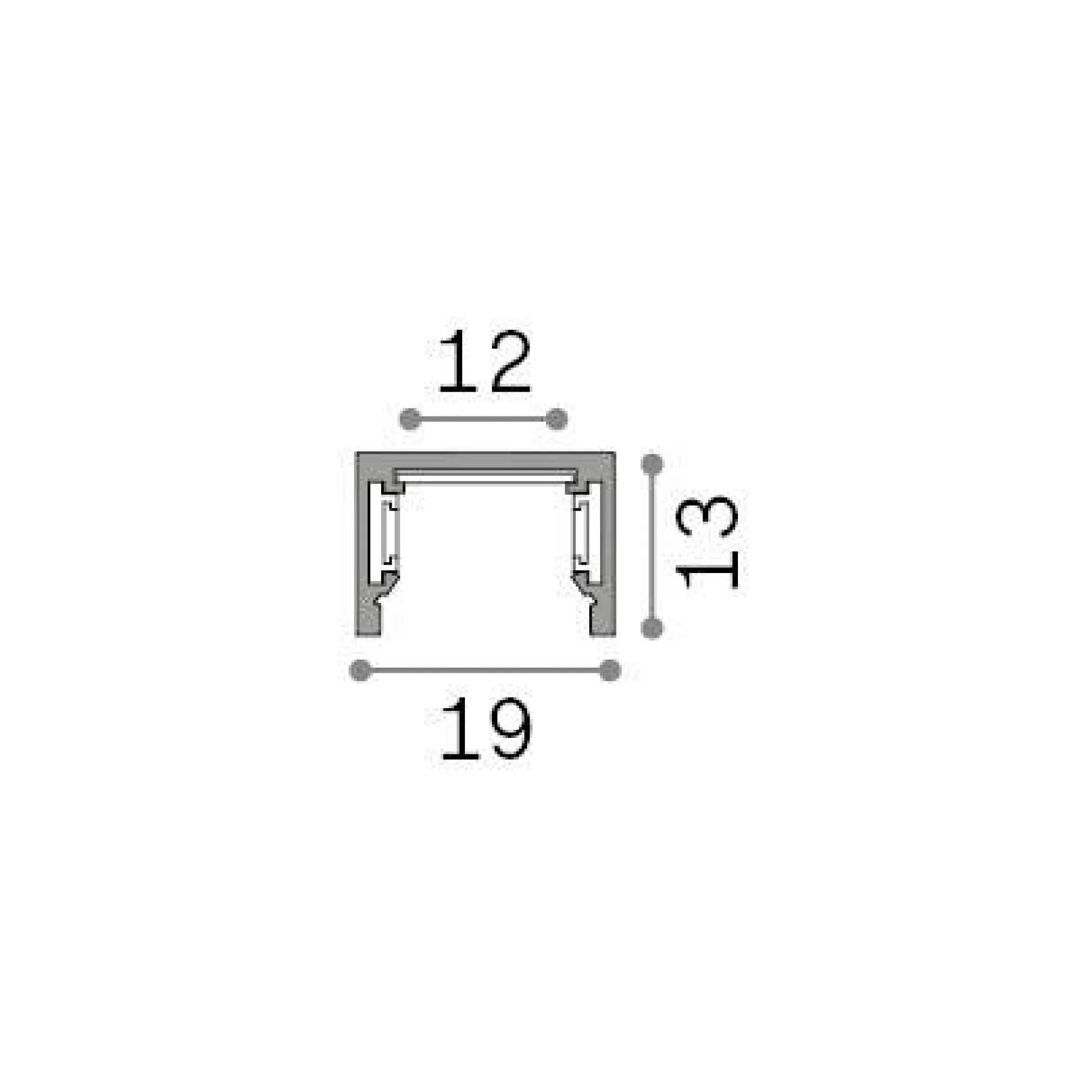 Dmora Sistemi Luce Binari<Sistema luce binario STICK PROFILE SURFACE 2000 mm , 200 x 2 x h1 cm,