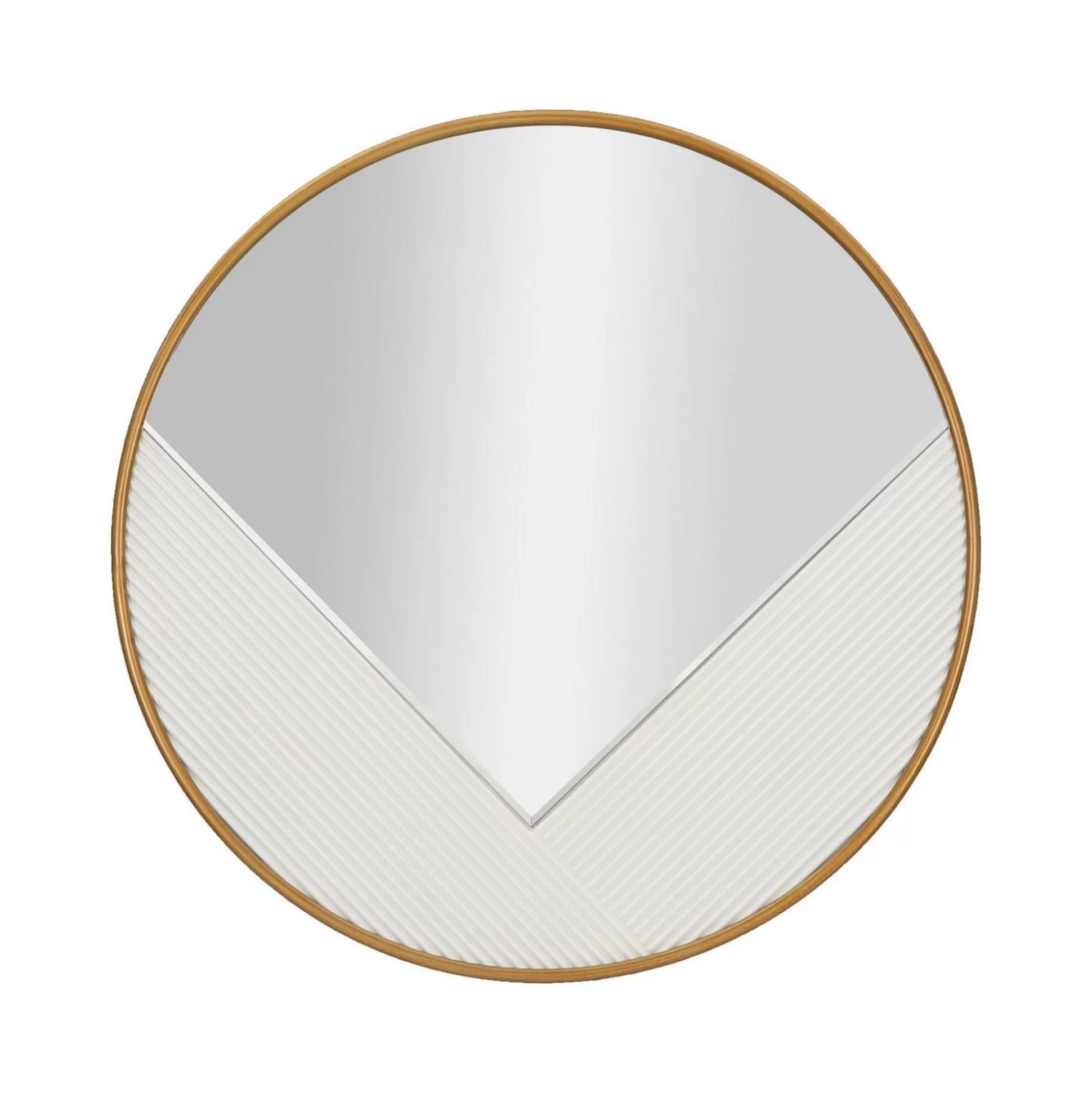 Dmora Specchi<Specchio Santelia, 80x4 h80 cm, Bianco e Oro