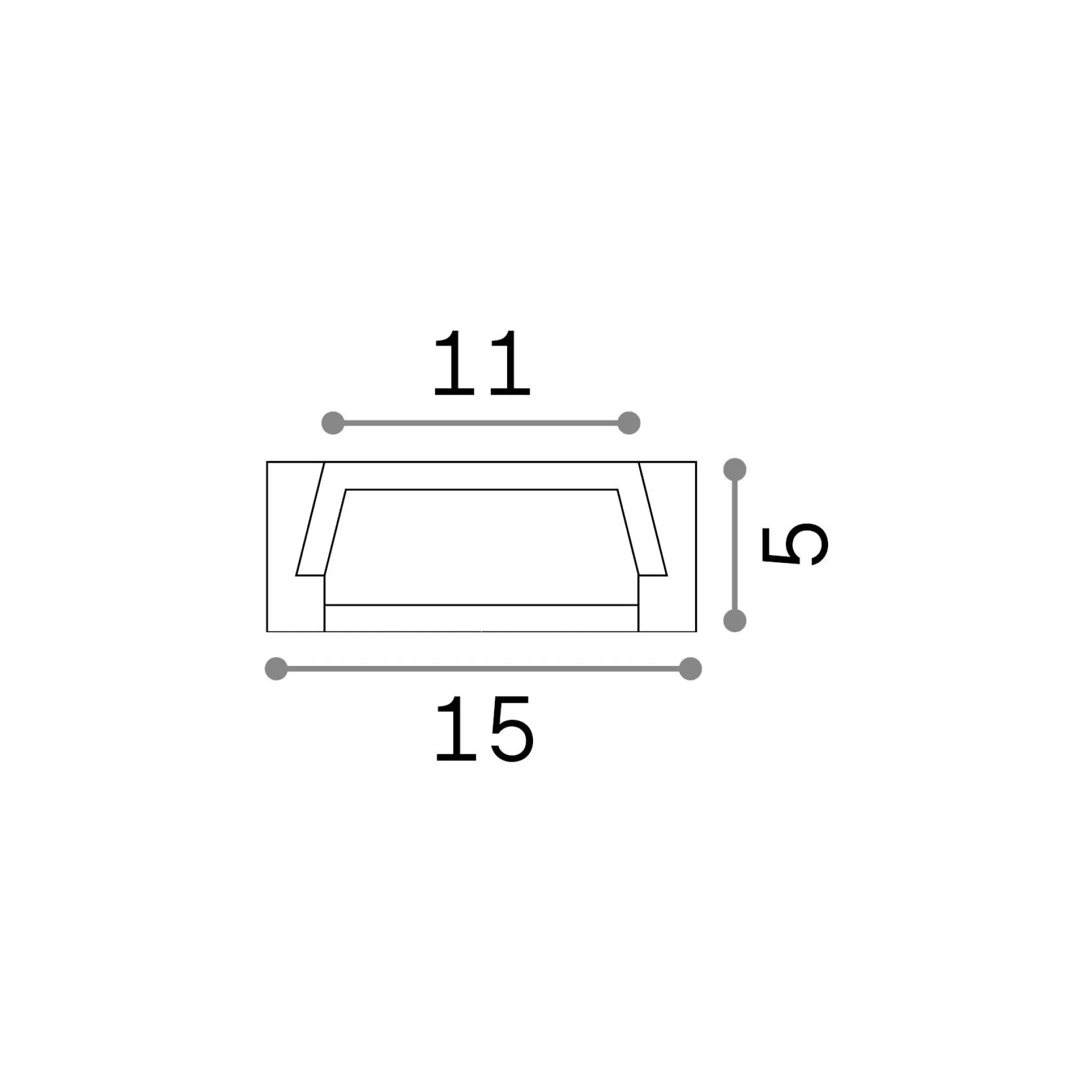 Dmora Striscie Led<Striscia Led SLOT SUR D15xD5 1000 mm AL, 100 x 2 x h1 cm,