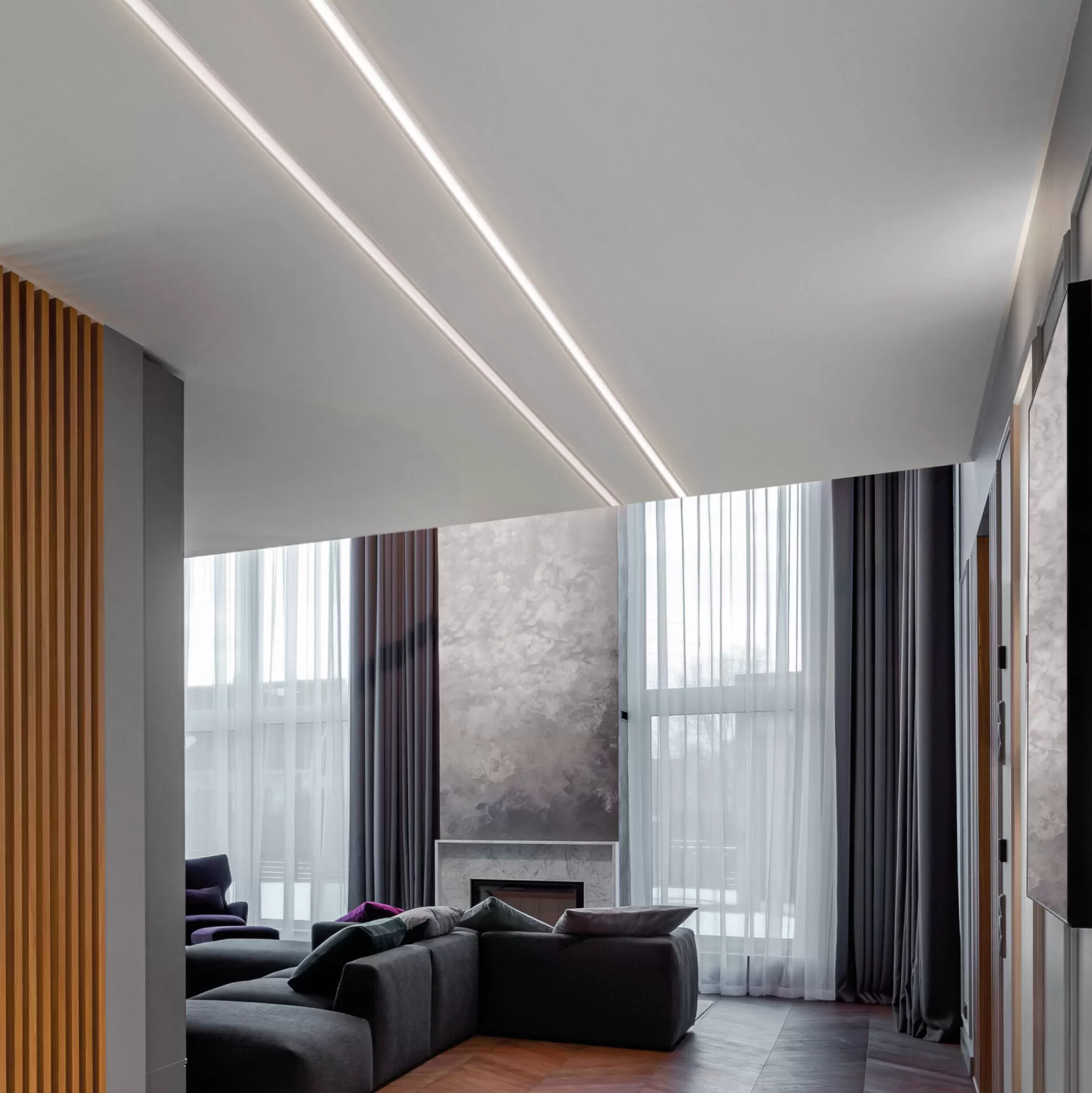 Dmora Striscie Led<Striscia Led SLOT SUR D15xD5 3000 mm WH, 300 x 2 x h1 cm,