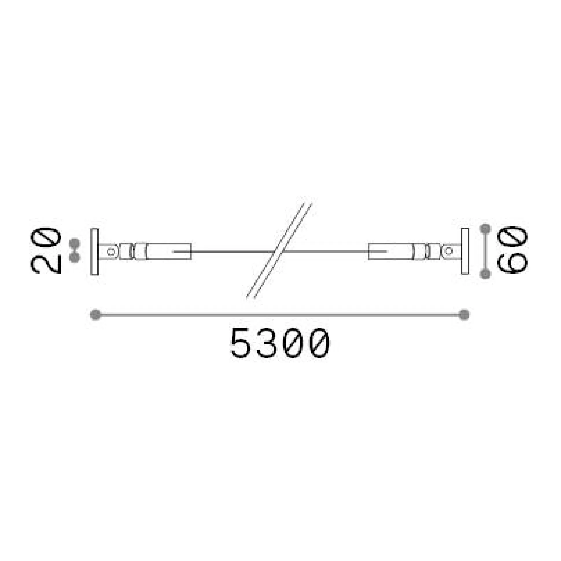Dmora Striscie Led<Striscia Led TESI 05 MT , 530 x 6 x h6 cm,