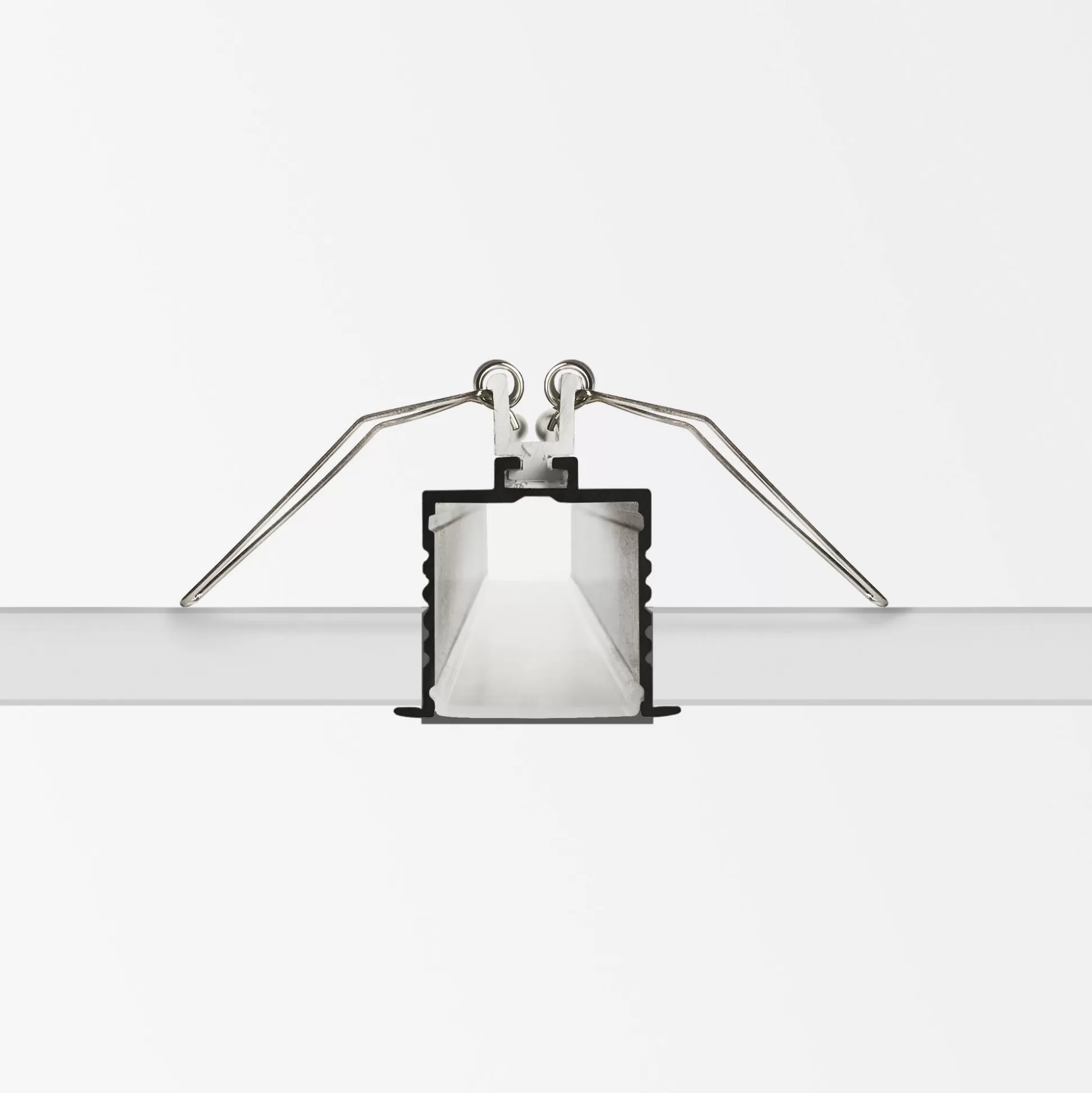 Dmora Striscie Led<Striscia Led VISION TRIM PROFILO 2000 mm BK, 200 x 4 x h3 cm,