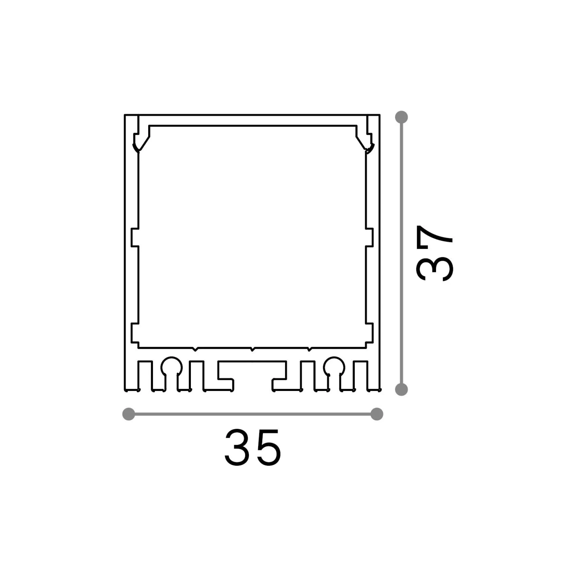 Dmora Striscie Led<Striscia Led VISION TRIMLESS PROFILO 2000 mm WH, 200 x 4 x h4 cm,