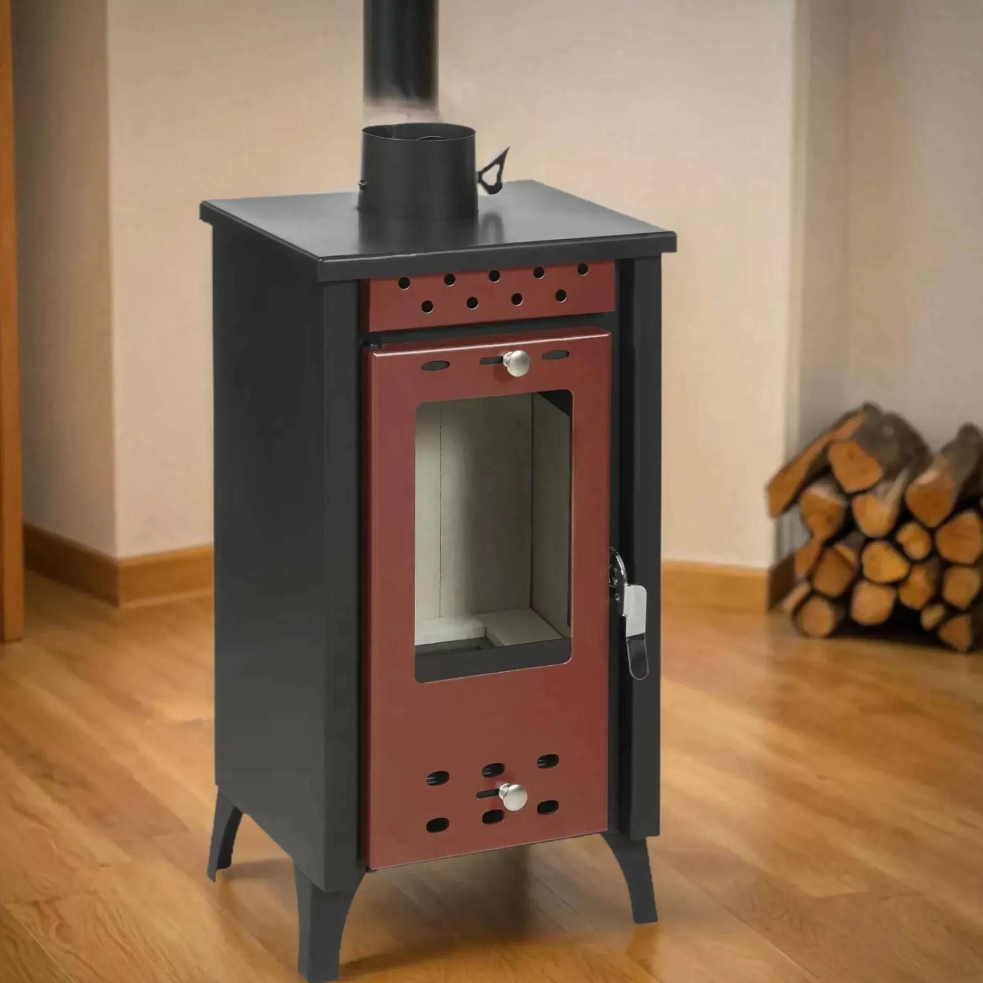 Dmora Stufe A Legna<Stufa a legna Aquino, 39x33 h74 cm,
