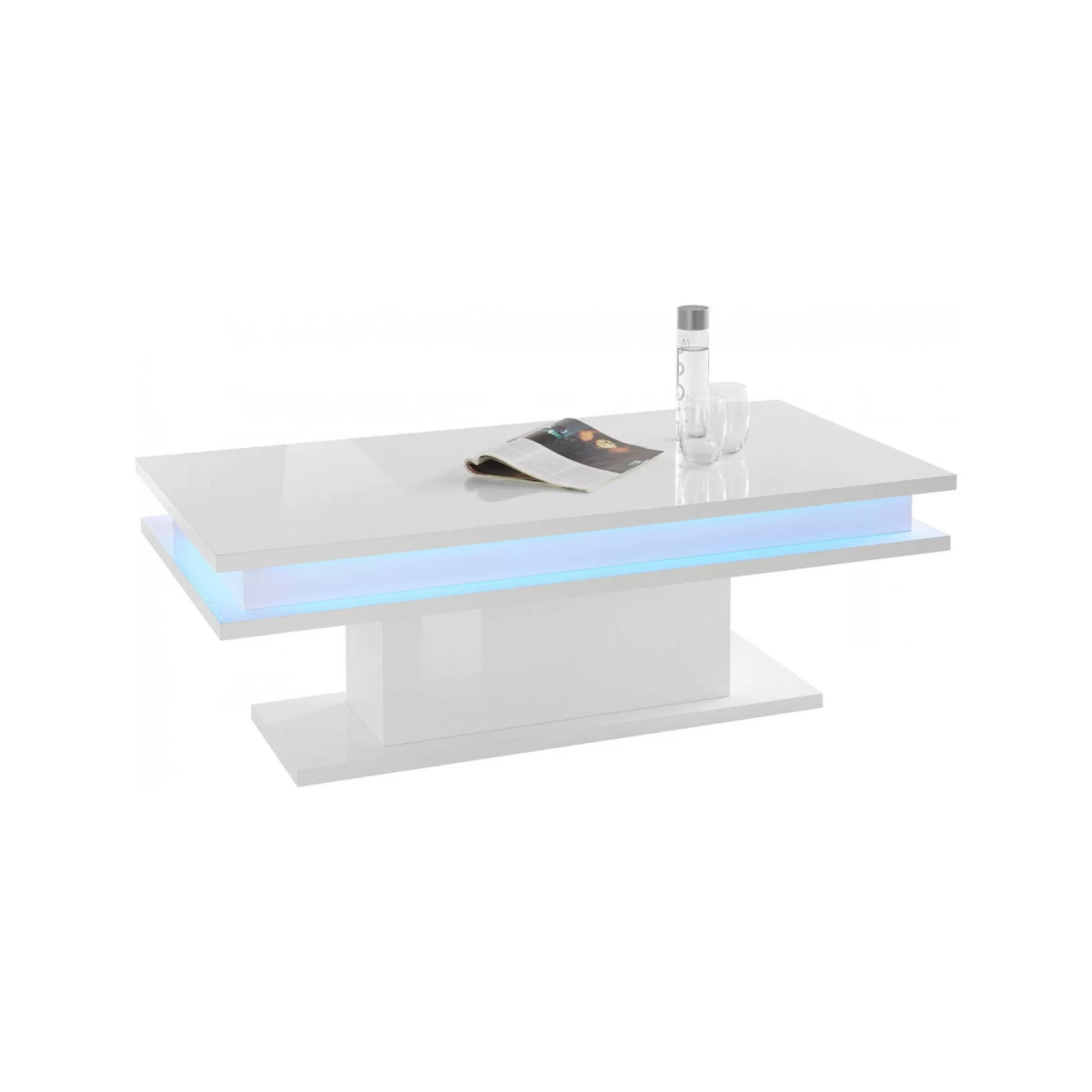 Dmora Tavolini Da Salotto<Tavolino da salotto Aboronzi, cm 100x55h42, con luce LED