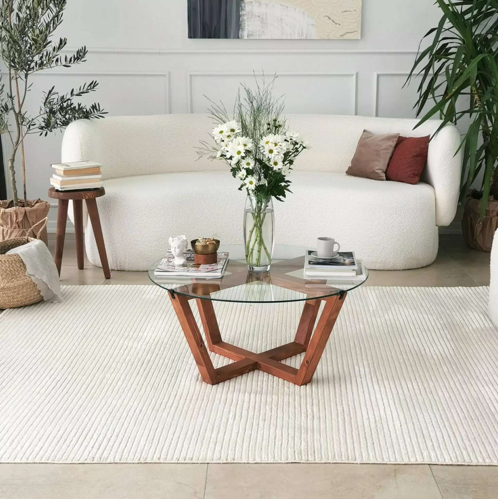 Dmora Tavolini Da Salotto<Tavolino da salotto Agatha, 75x75h35 cm,