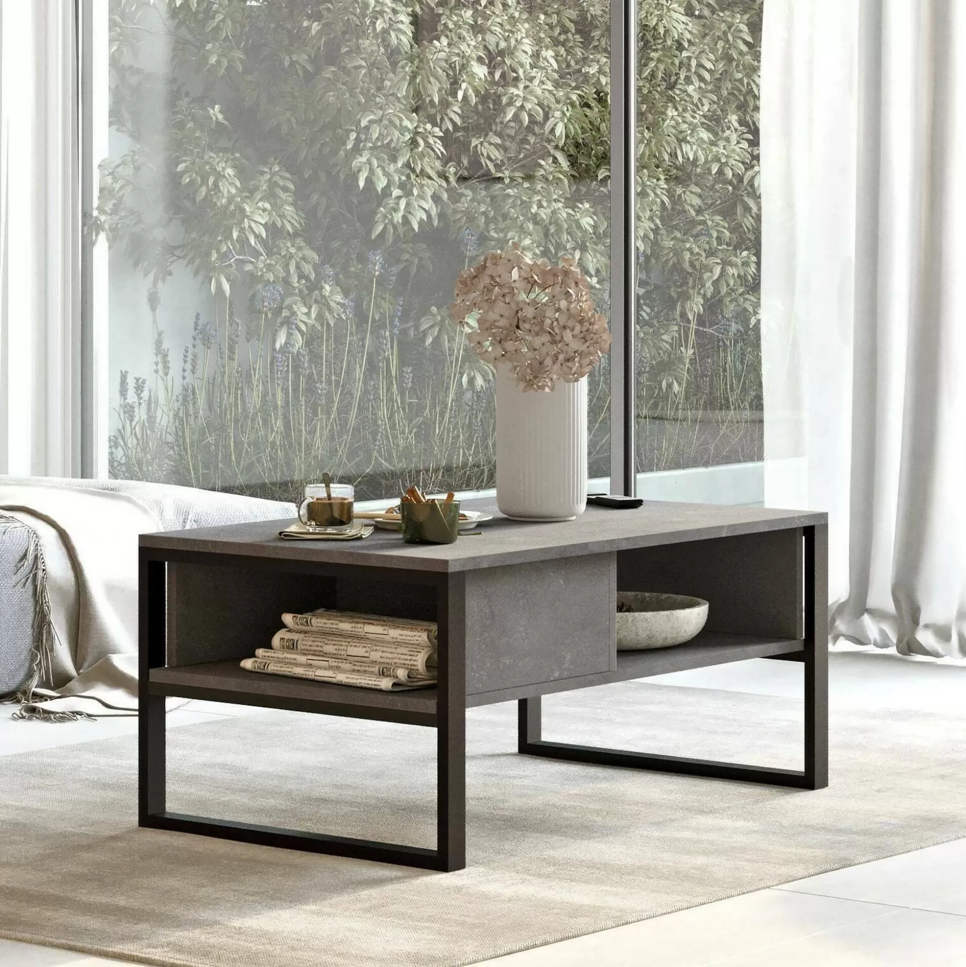 Dmora Tavolini Da Salotto<Tavolino da salotto Alfonsa, 100x60h44 cm,