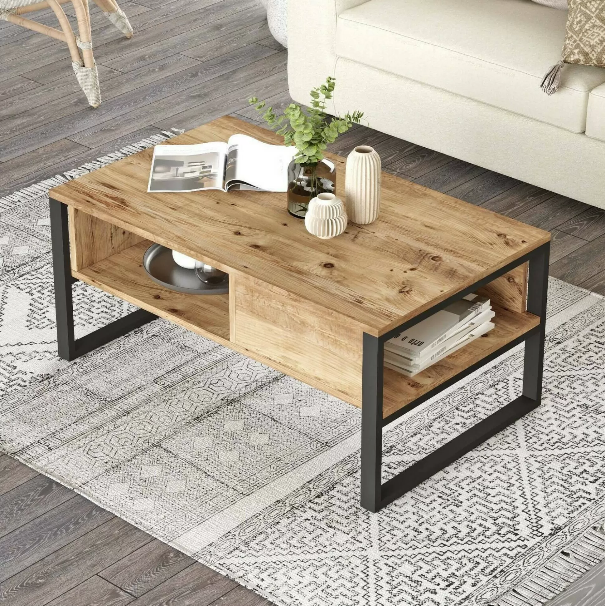 Dmora Tavolini Da Salotto<Tavolino da salotto Alfonsa, 100x60h44 cm,