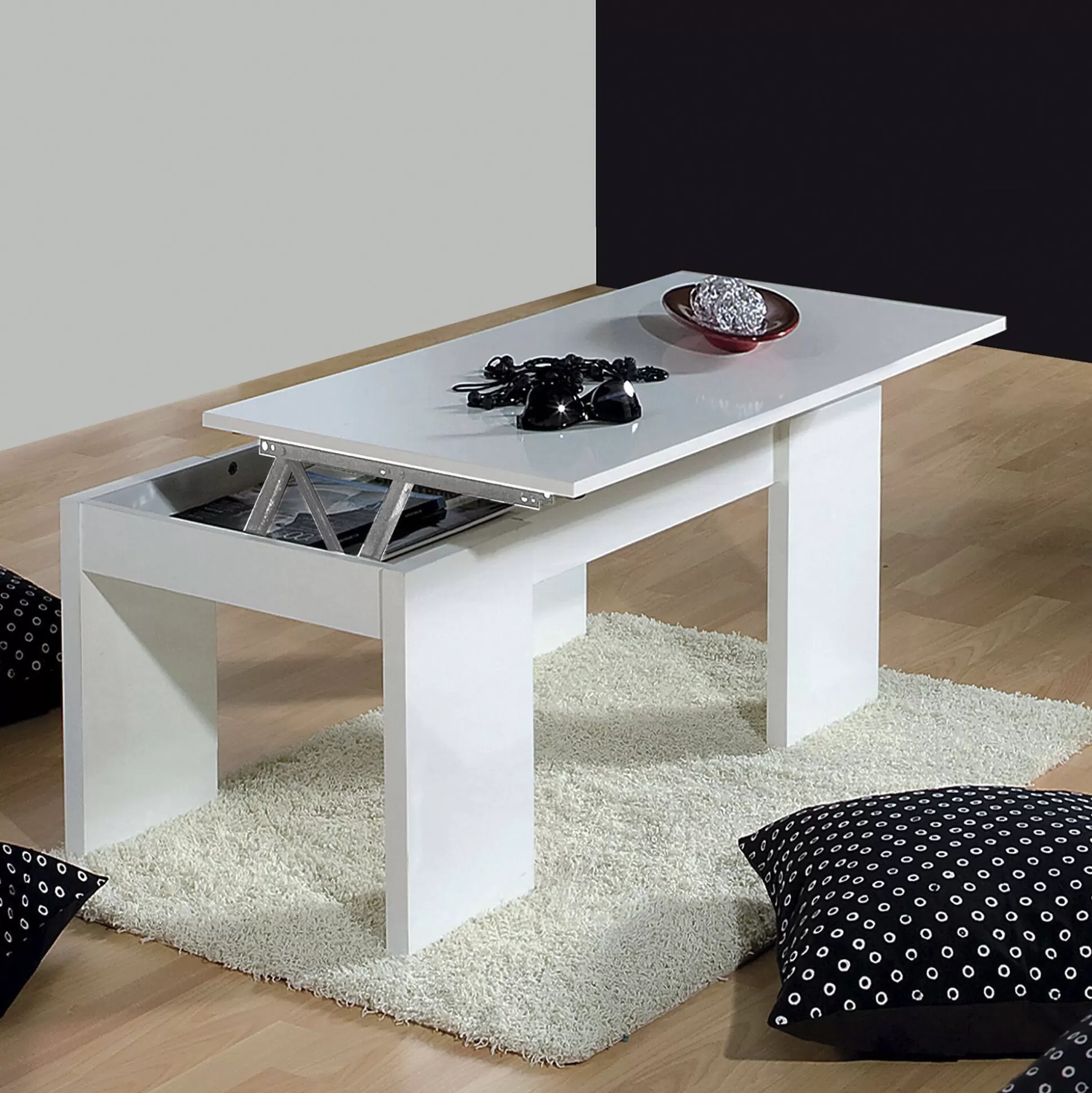 Dmora Tavolini Da Salotto<Tavolino da salotto Almo, 100x50h43/84 cm,