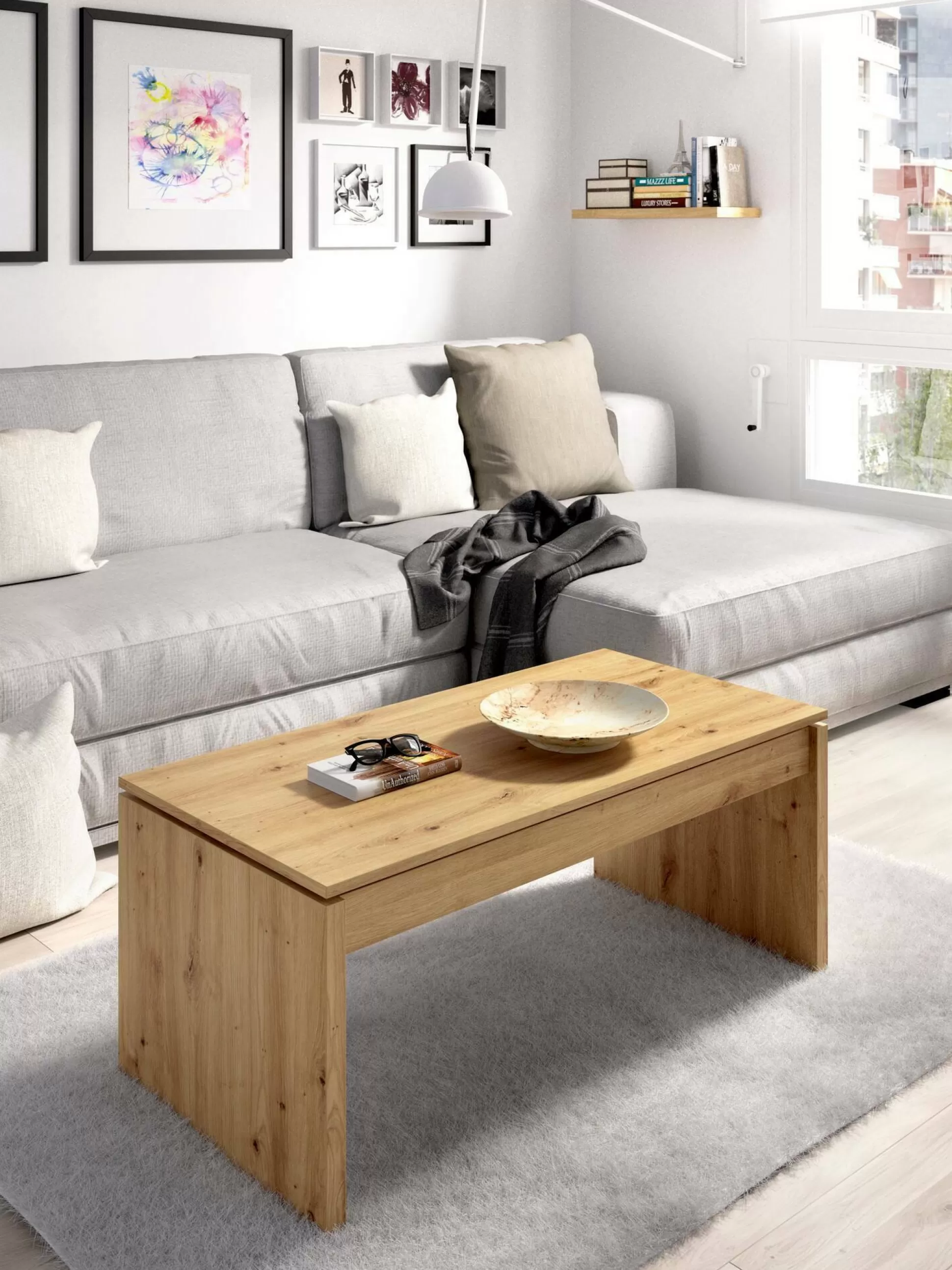 Dmora Tavolini Da Salotto<Tavolino da salotto Audi, 102x50h43 cm,