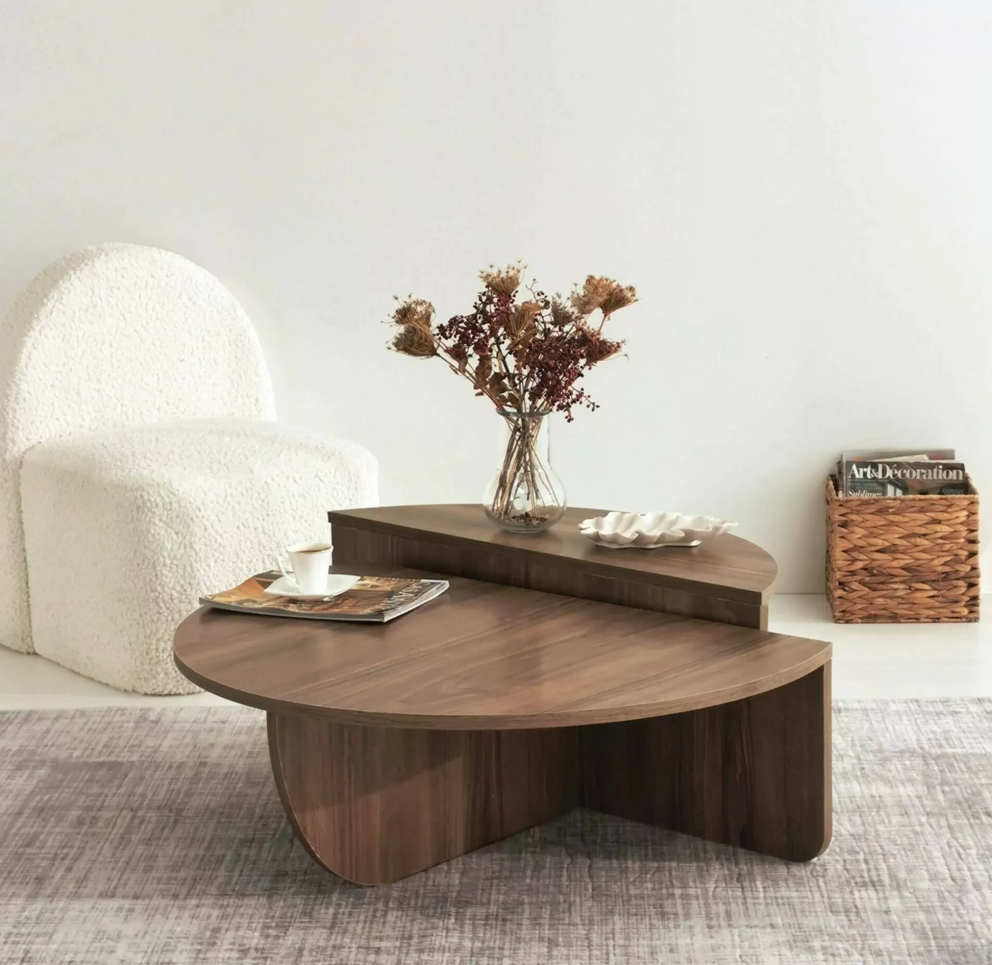 Dmora Tavolini Da Salotto<Tavolino da salotto Azim, 90x90h35 cm,