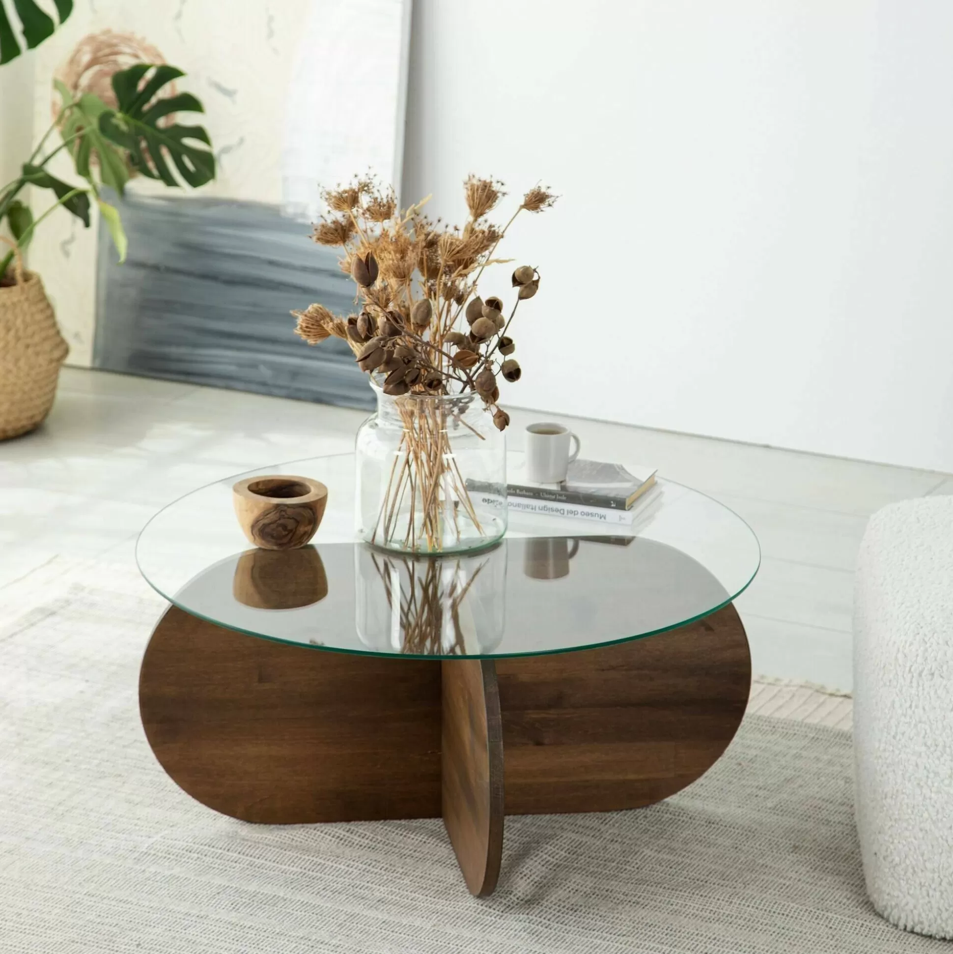 Dmora Tavolini Da Salotto<Tavolino da salotto Bagolino, 75x75h35 cm,