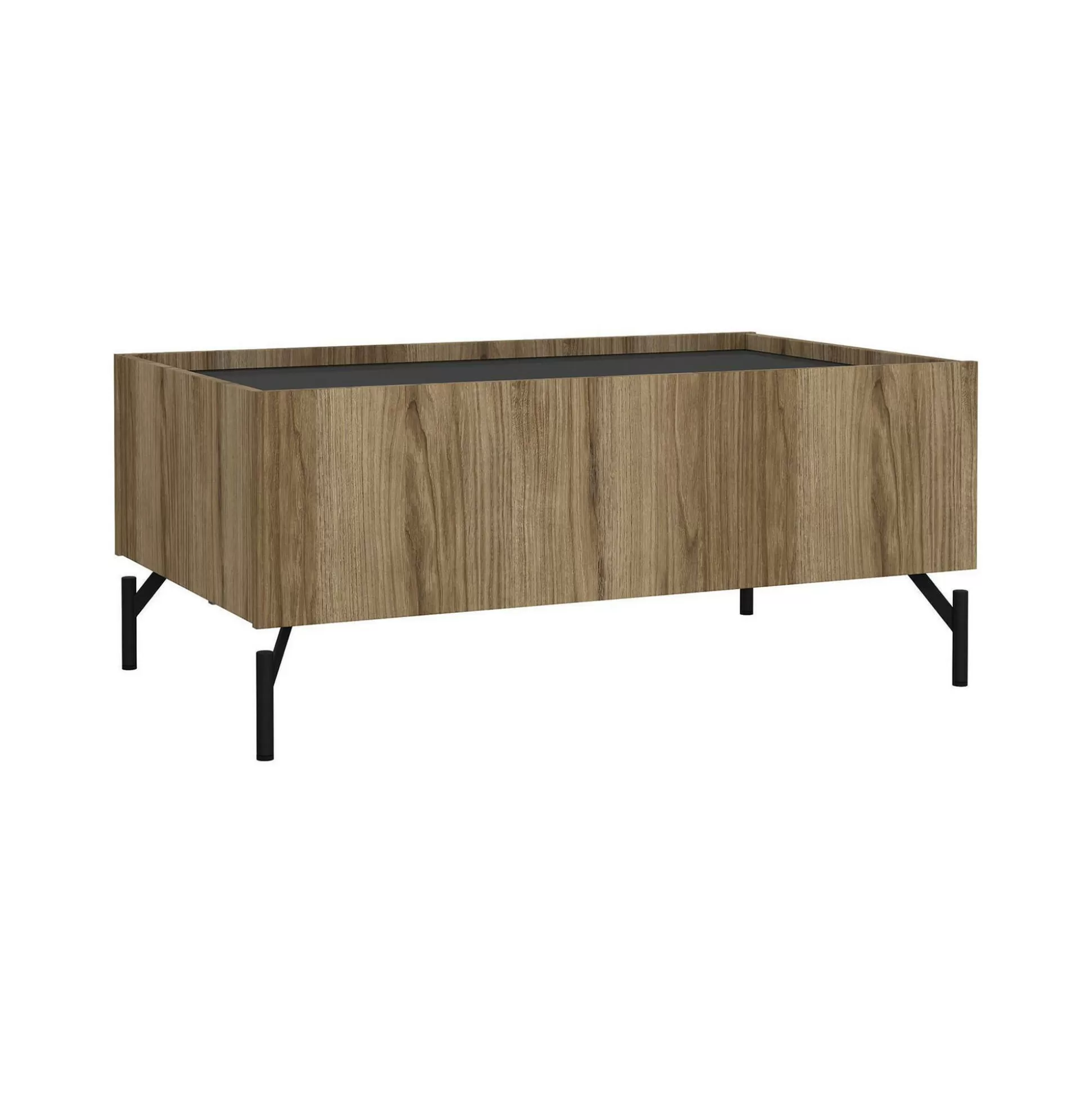 Dmora Tavolini Da Salotto<Tavolino da salotto Bijli, 60x100 h43 cm, Quercia e Nero