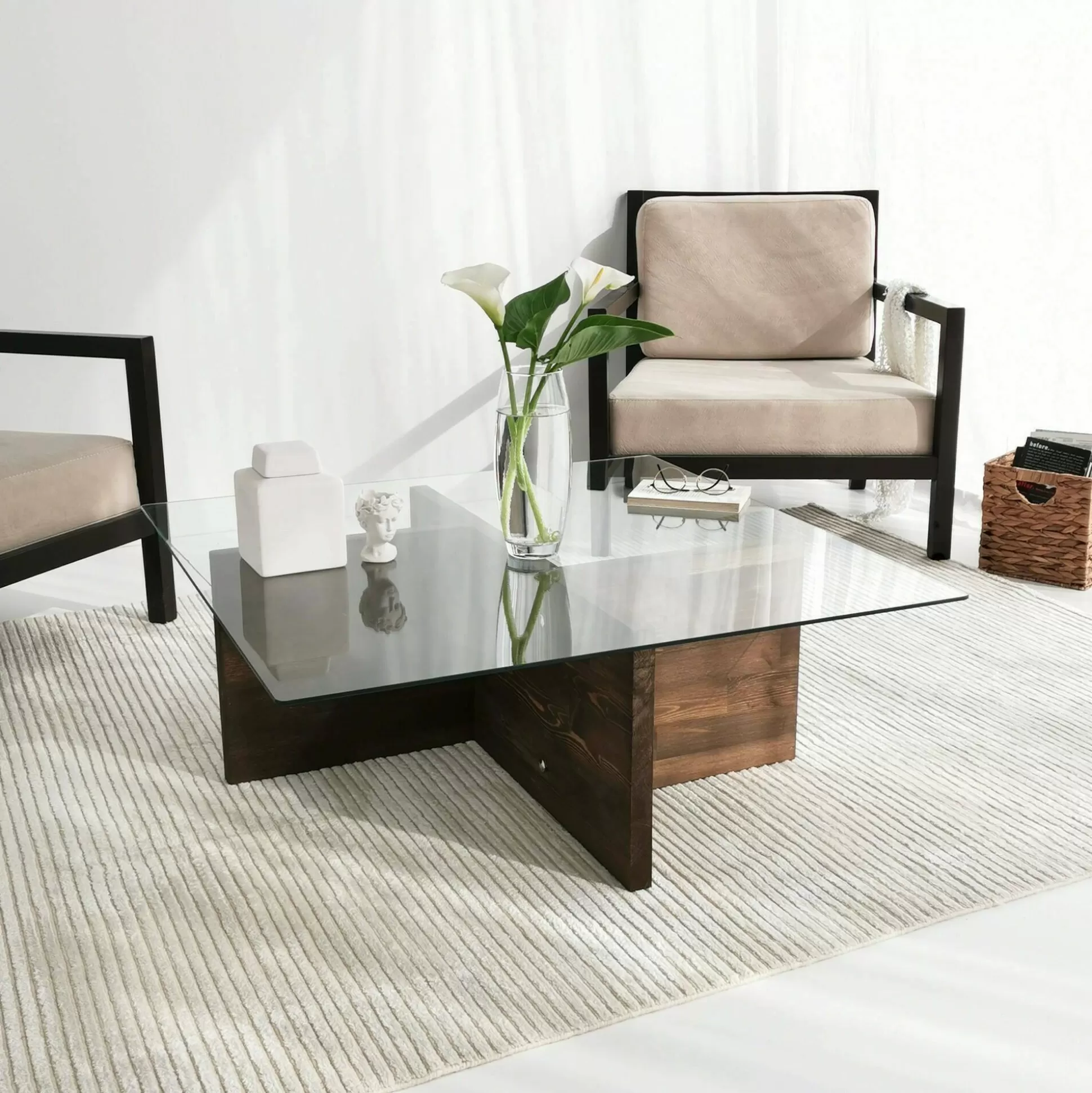 Dmora Tavolini Da Salotto<Tavolino da salotto Dhabi, 90x90h35 cm,