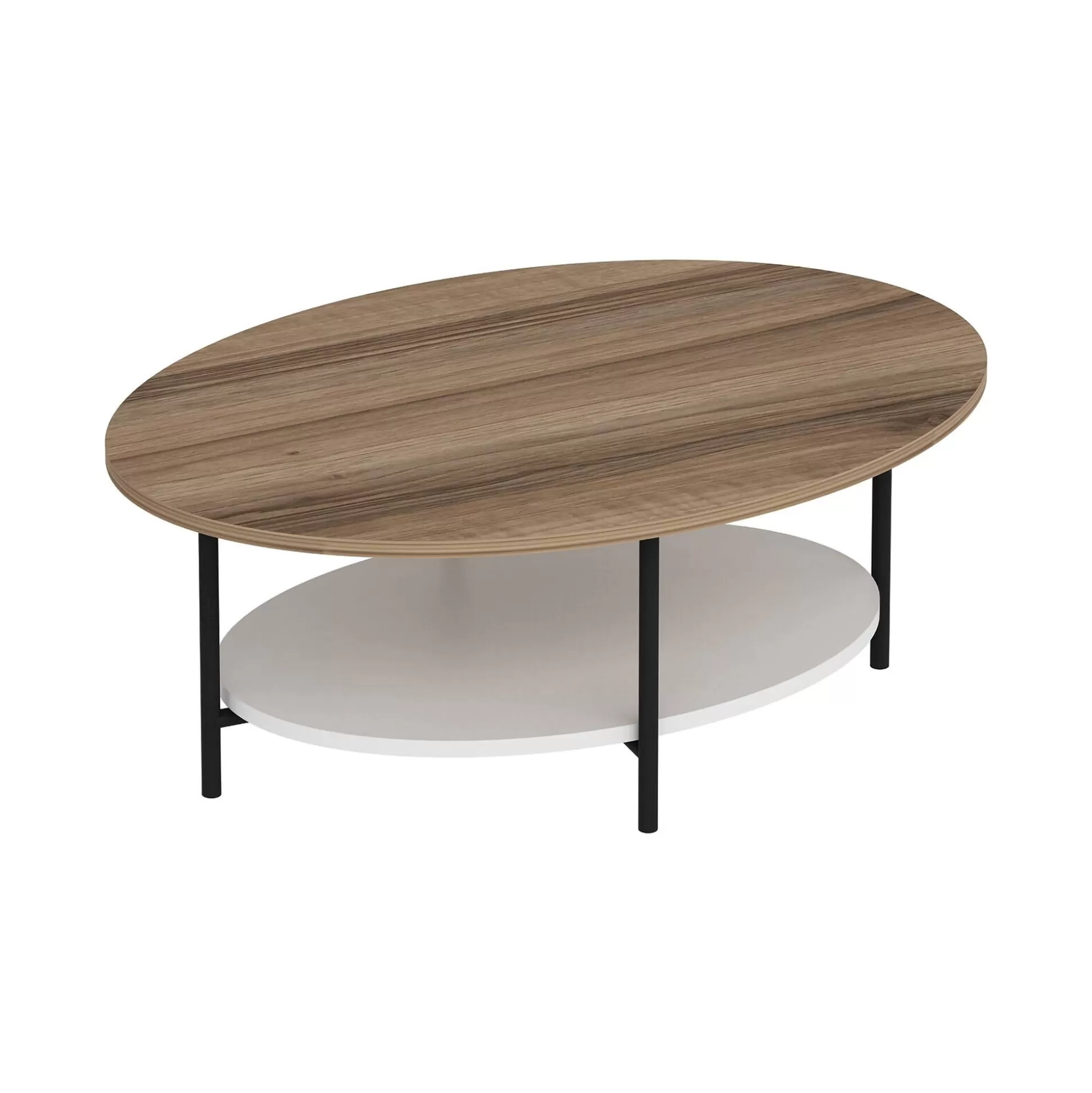 Dmora Tavolini Da Salotto<Tavolino da salotto Dilingjunio, 90x60 h36 cm, Quercia e Bianco