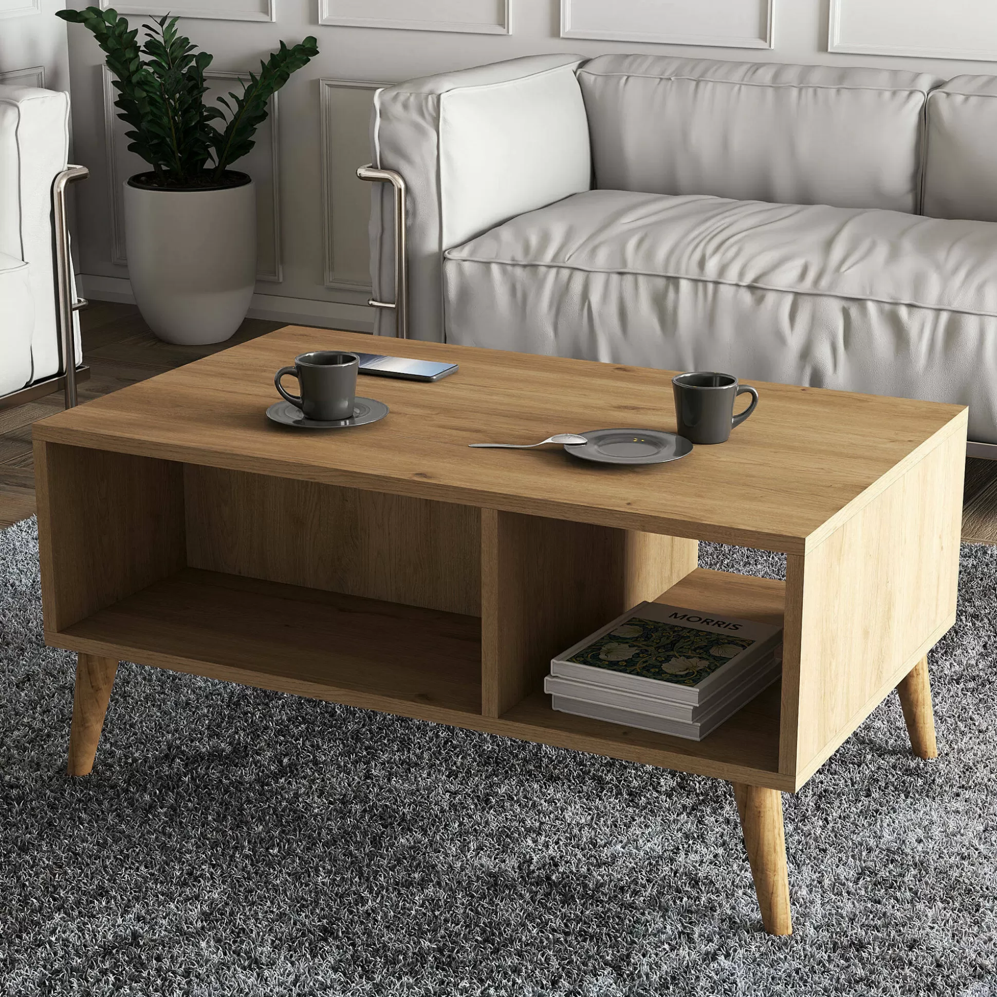 Dmora Tavolini Da Salotto<Tavolino da salotto Dnapolitan, 90x42 h54 cm,