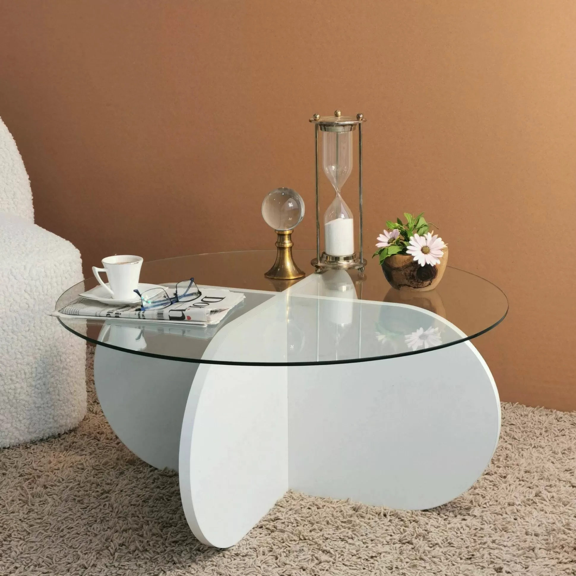 Dmora Tavolini Da Salotto<Tavolino da salotto Doliveir, 75x75h35 cm,