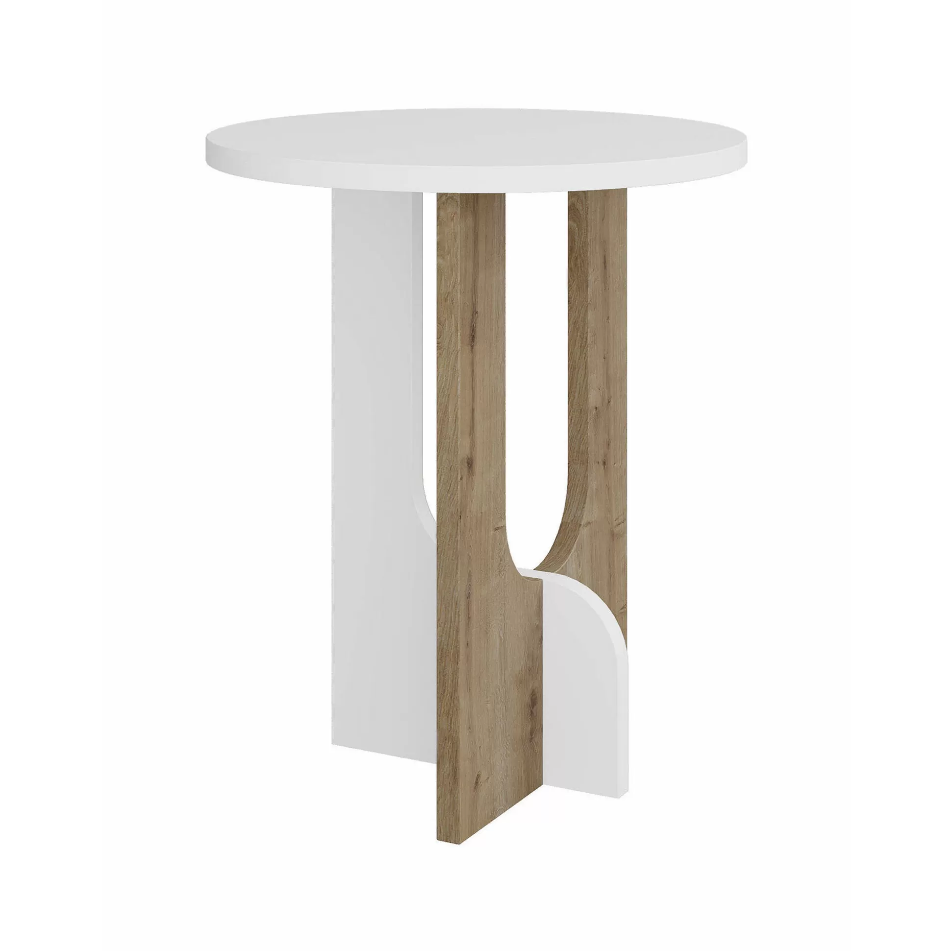 Dmora Tavolini Da Salotto<Tavolino da salotto Dpa, 40x40h47 cm, Bianco e Rovere