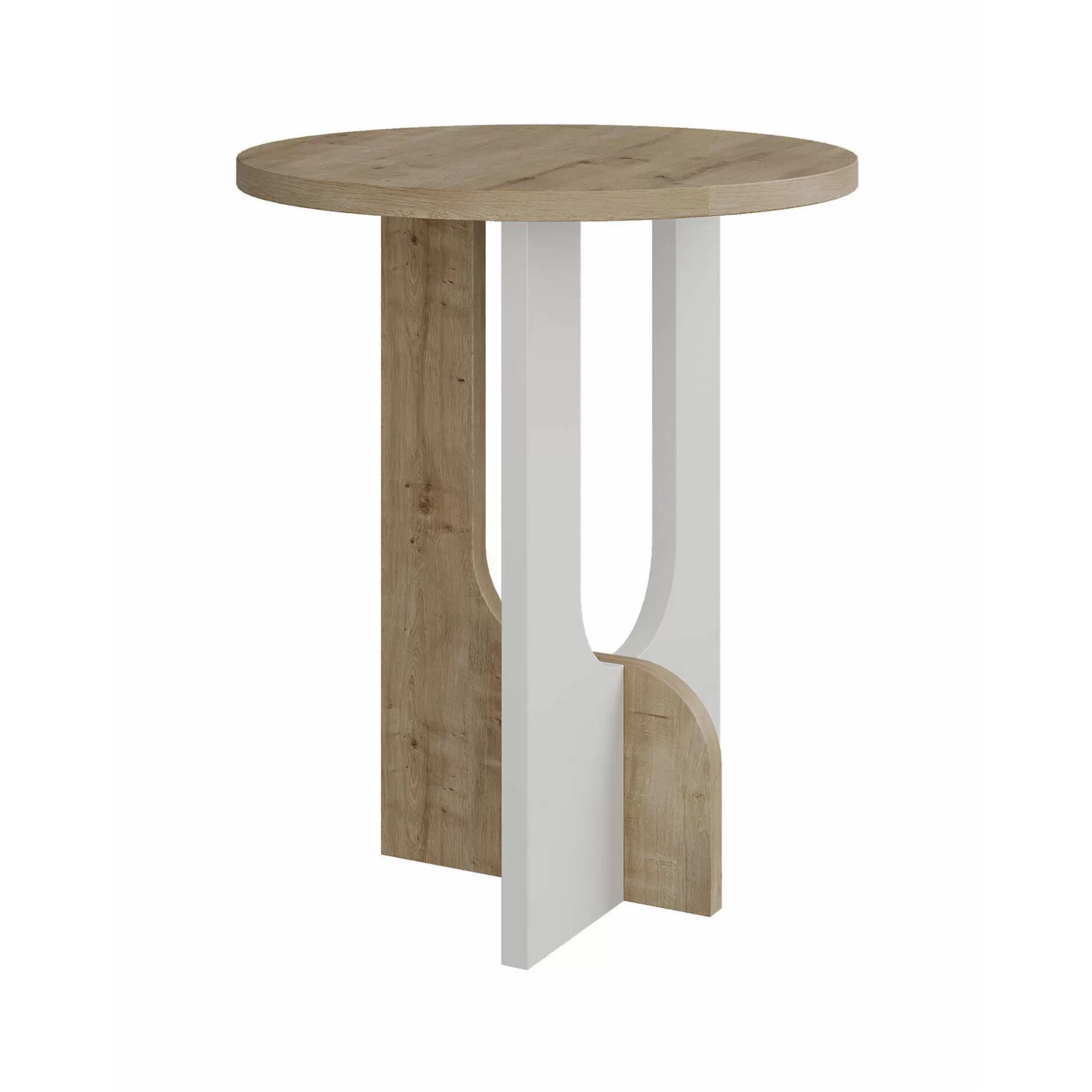 Dmora Tavolini Da Salotto<Tavolino da salotto Dpa, 40x40h47 cm, Rovere e Bianco