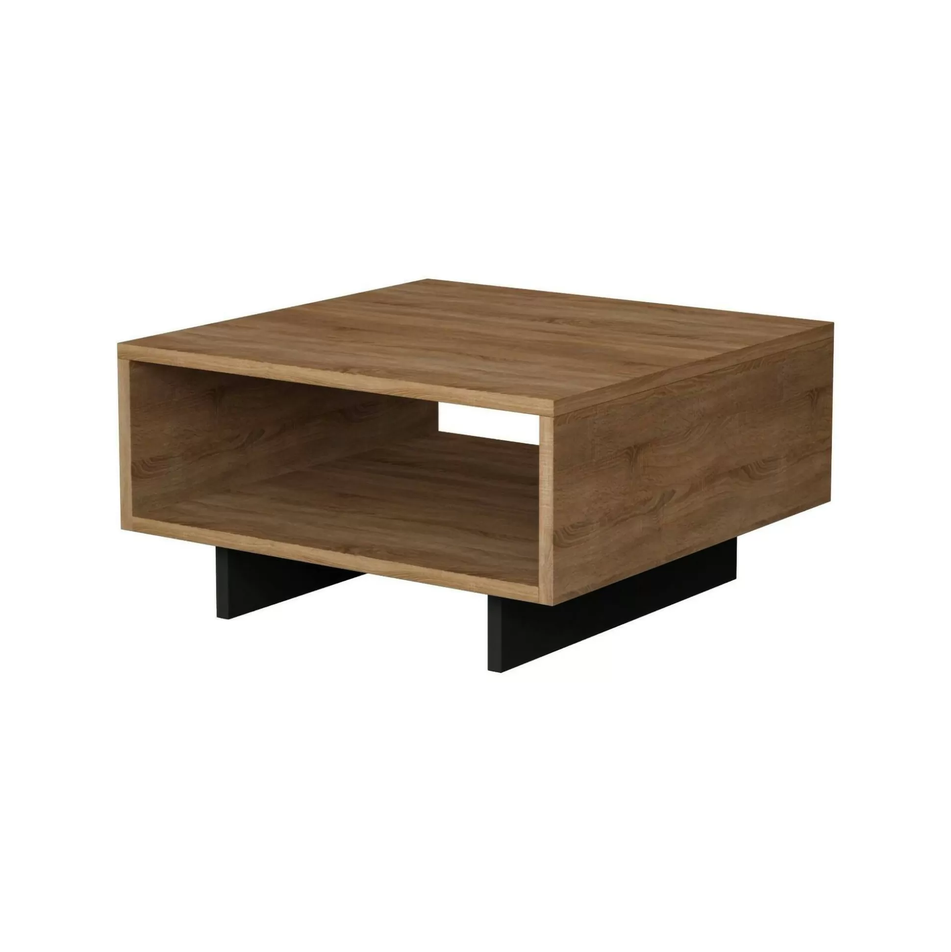 Dmora Tavolini Da Salotto<Tavolino da salotto Elvira, 60x60h32 cm, Quercia e Antracite